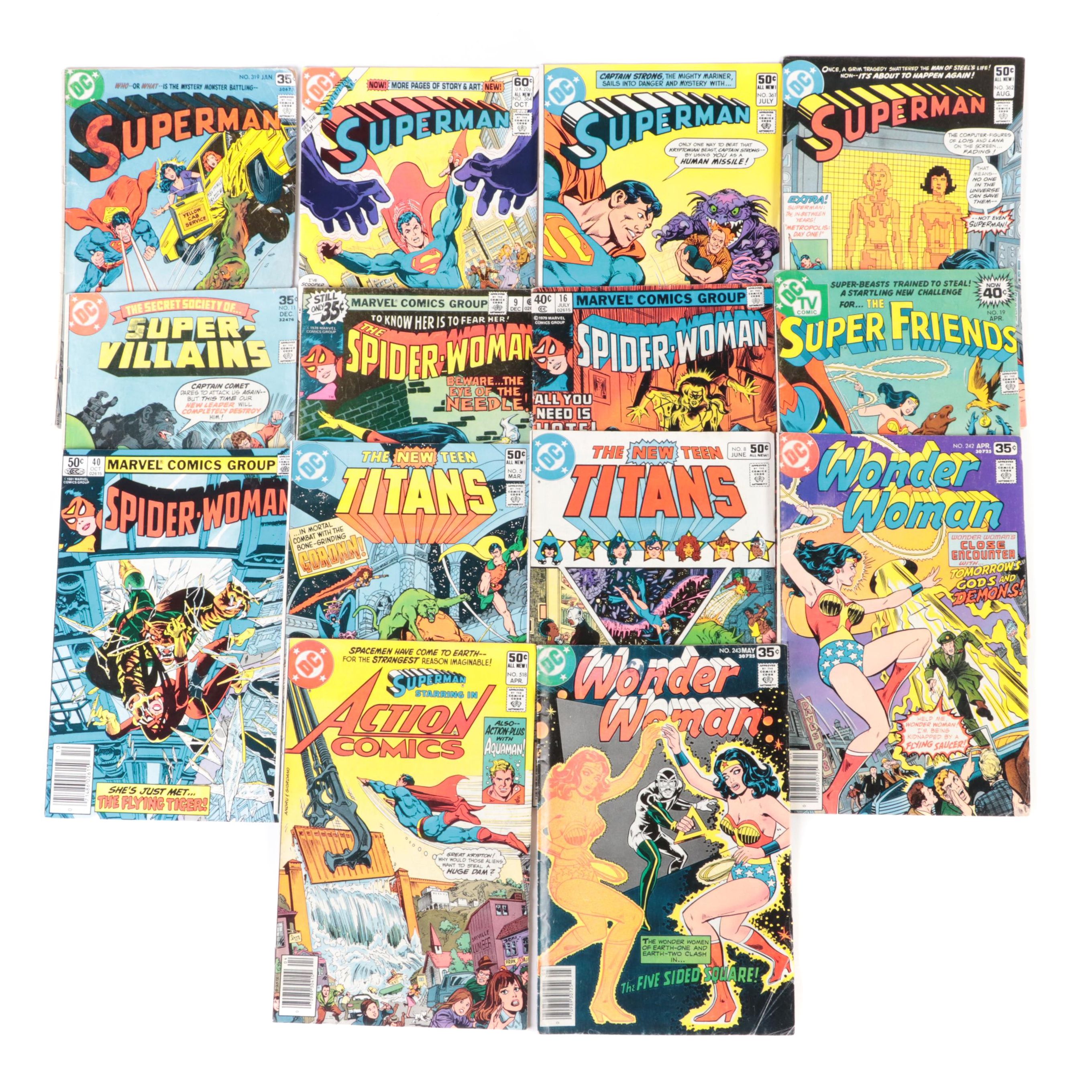 Bronze Age Marvel, DC Superman, Wonder Women, Spider-Woman and More Comic Books