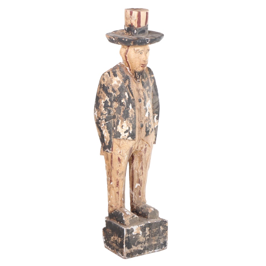 Folk Art Sculpture of Uncle Sam
