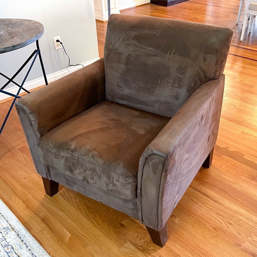 Alison Furniture Co. Brown Microfiber Easy Armchair