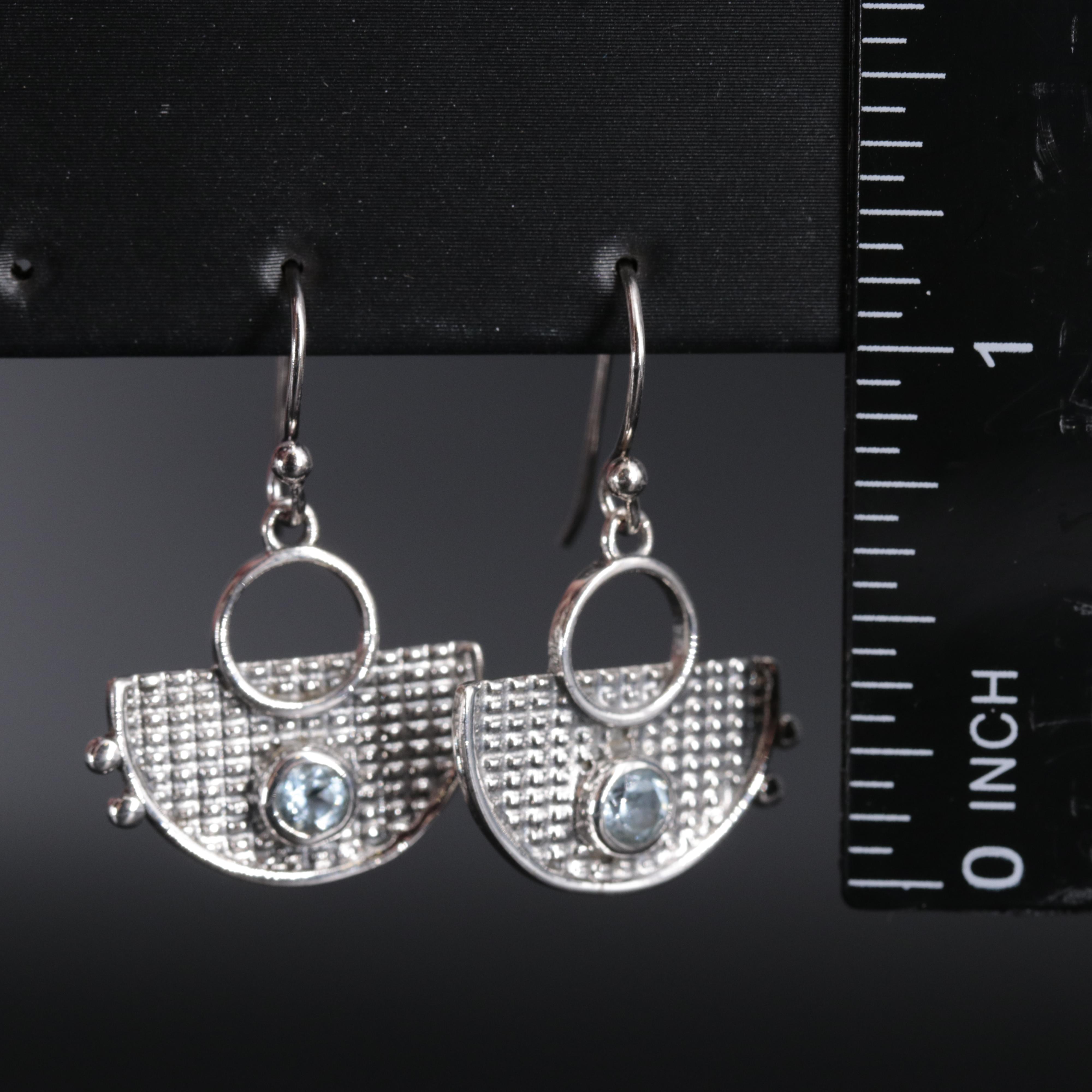 Assortment of Sterling Silver Earrings Including Gemstones