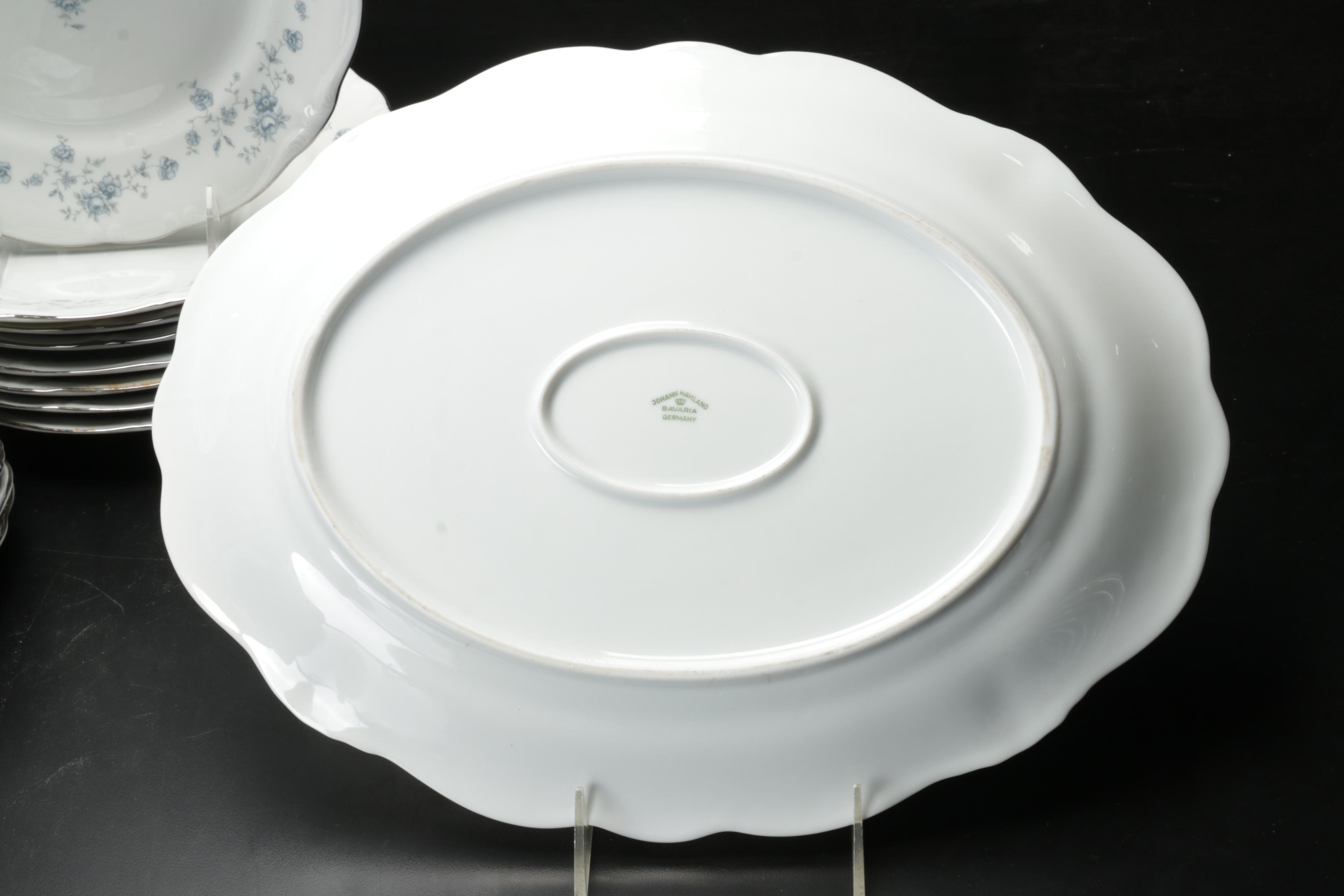 Johann Haviland Bavaria "Blue Garland" Dinnerware, Mid to Late 20th Century