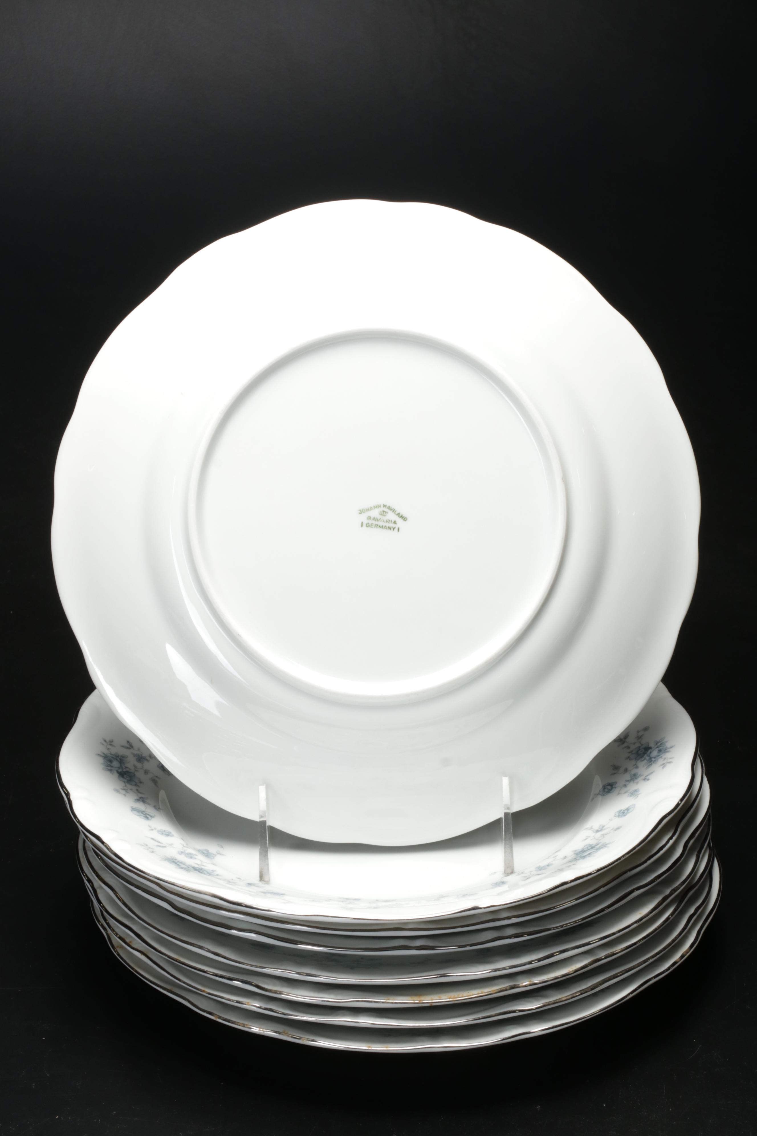 Johann Haviland Bavaria "Blue Garland" Dinnerware, Mid to Late 20th Century