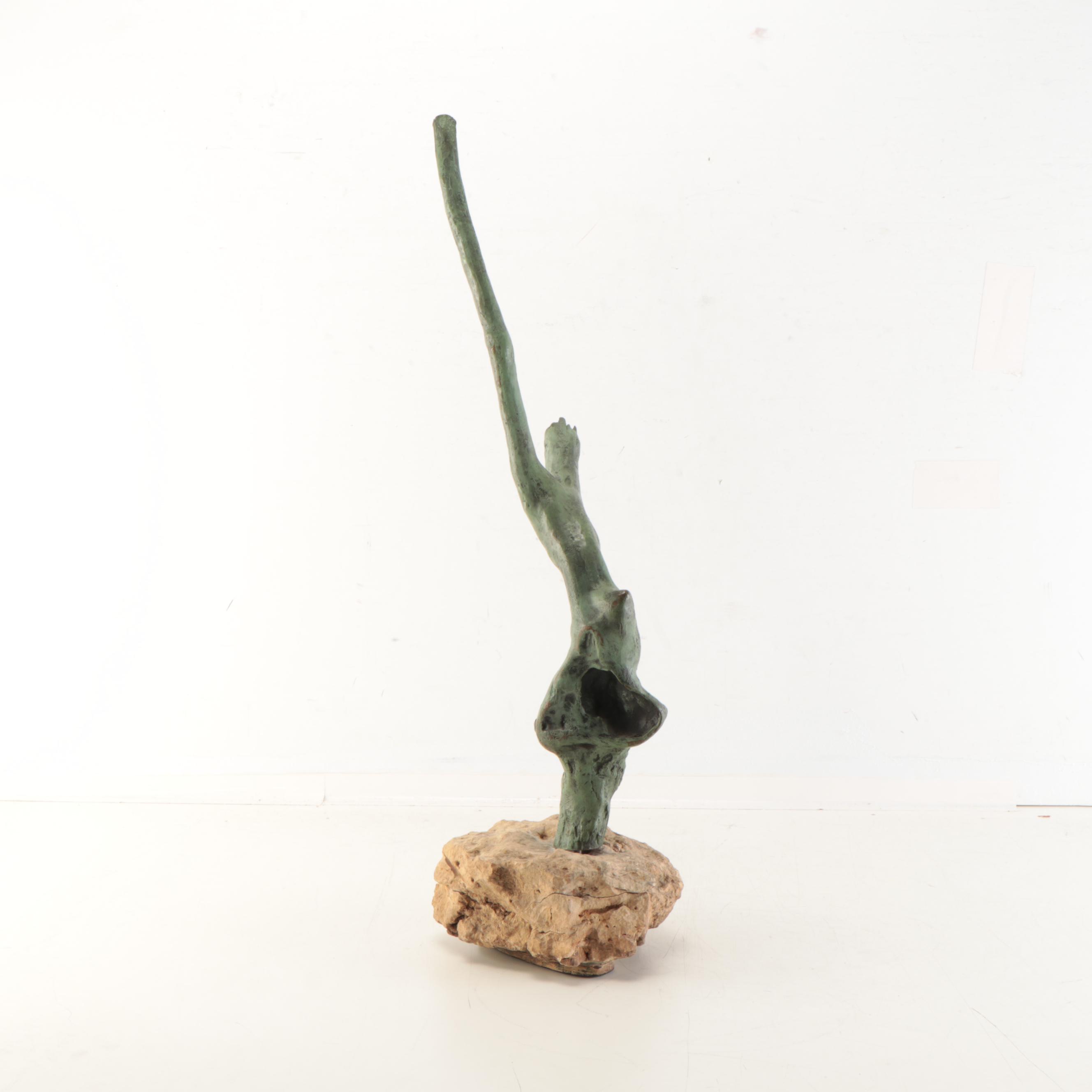 Milton Fink Abstract Bronze Sculpture