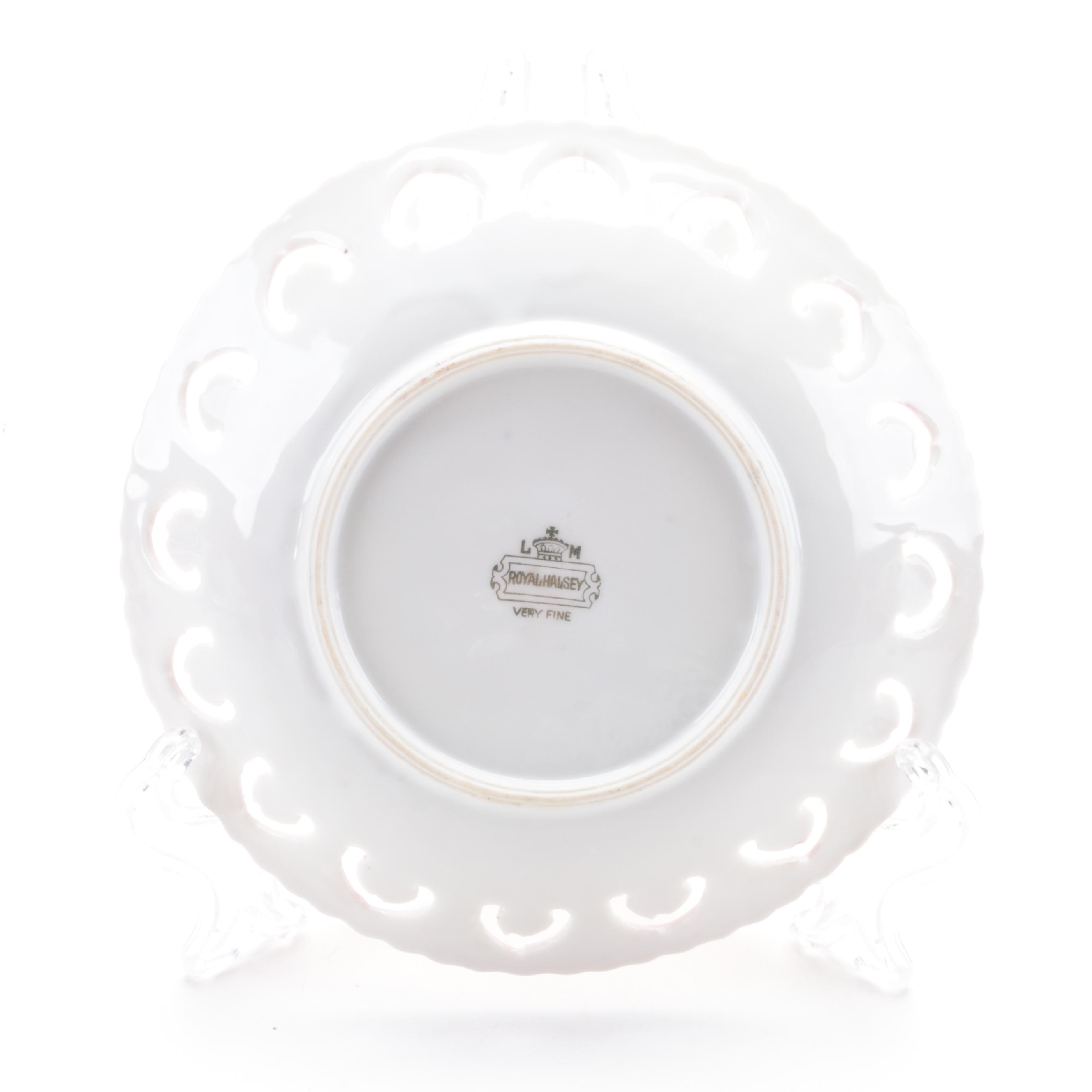 Royal Halsey and Other Porcelain and Bone China Teacups, Mid to Late 20th C.