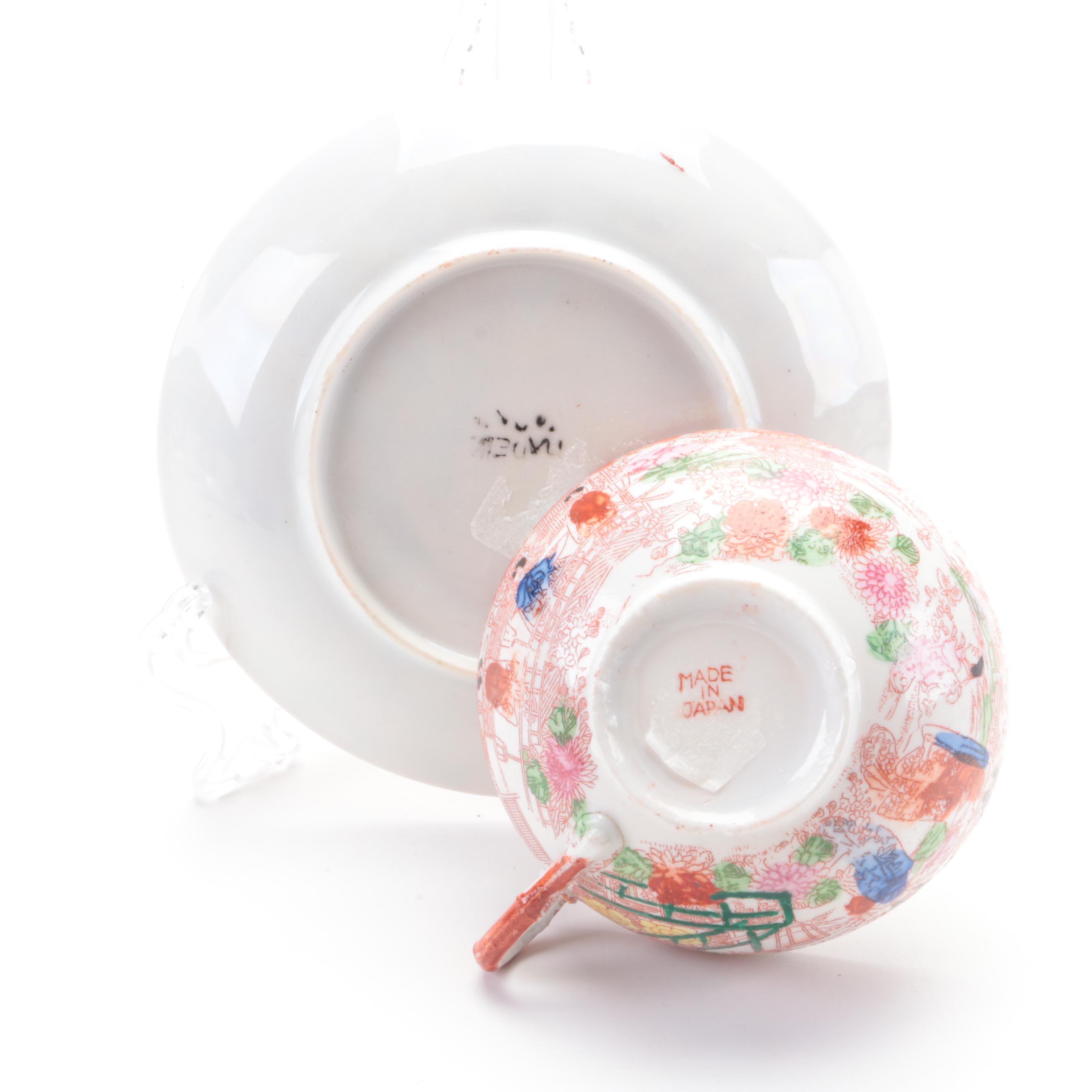 Royal Halsey and Other Porcelain and Bone China Teacups, Mid to Late 20th C.