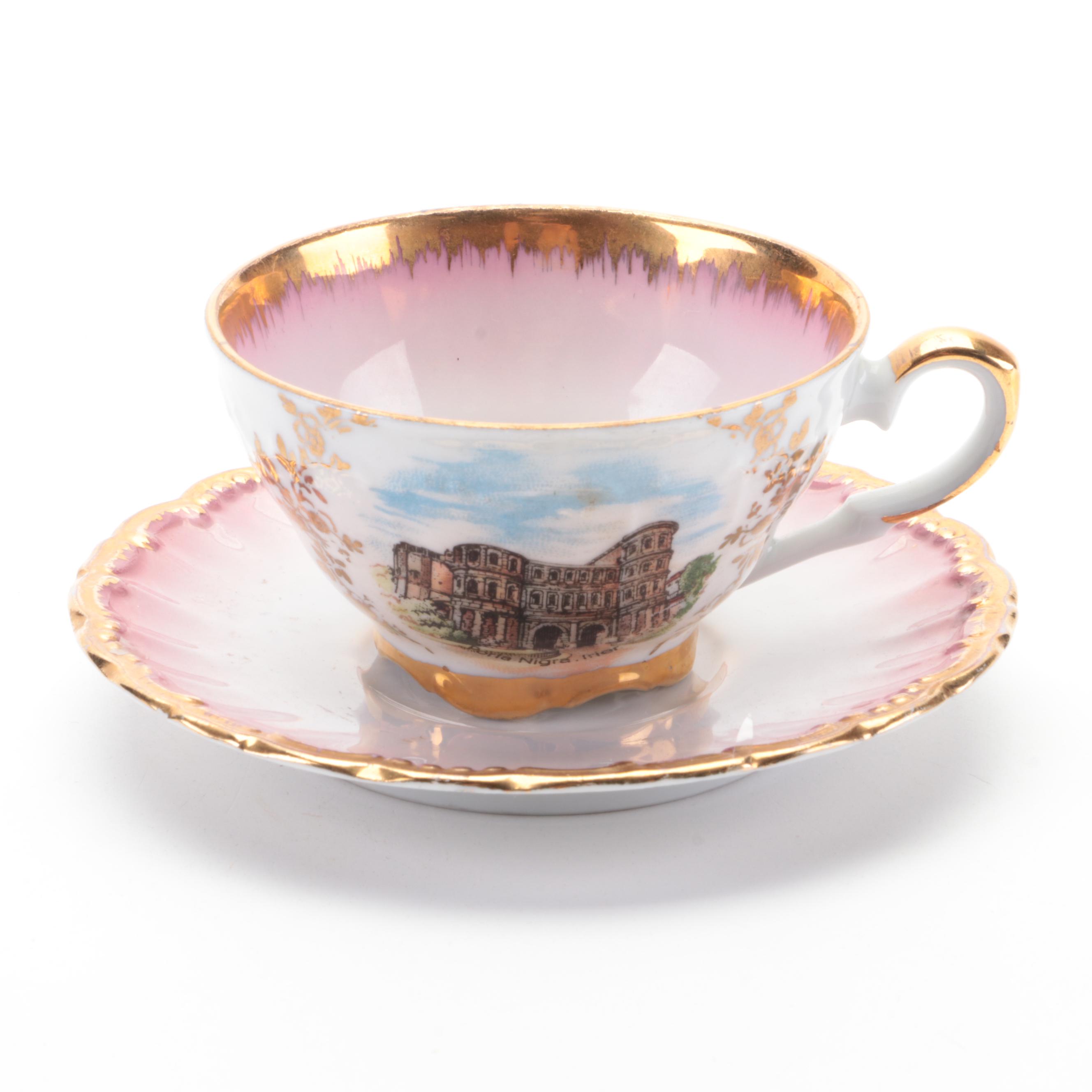 Royal Halsey and Other Porcelain and Bone China Teacups, Mid to Late 20th C.