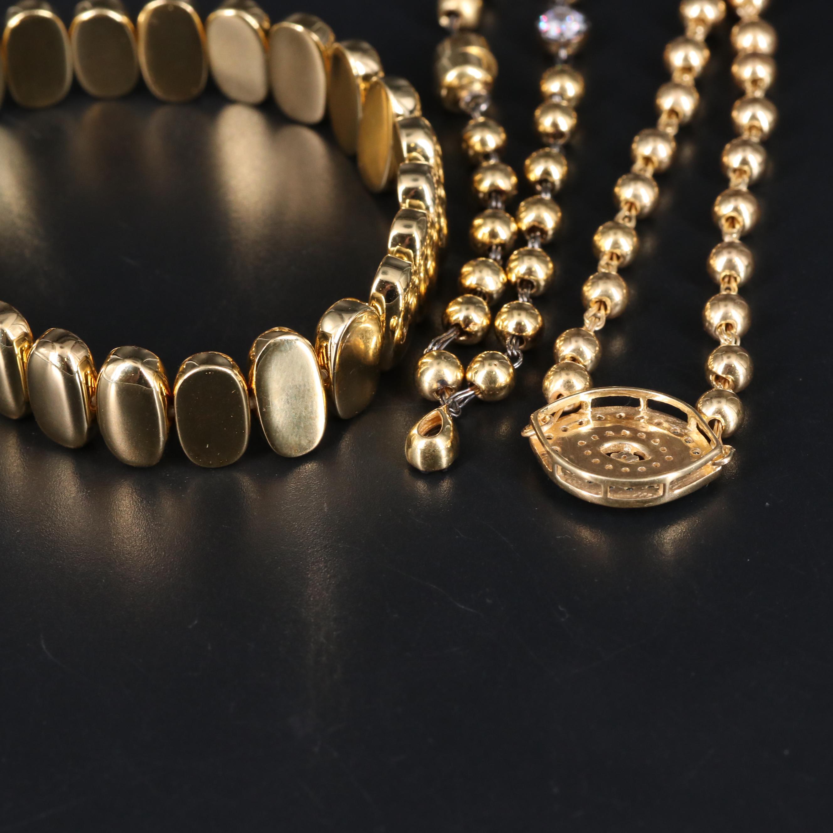 Sterling Silver Bracelet Trio Including Gemstones