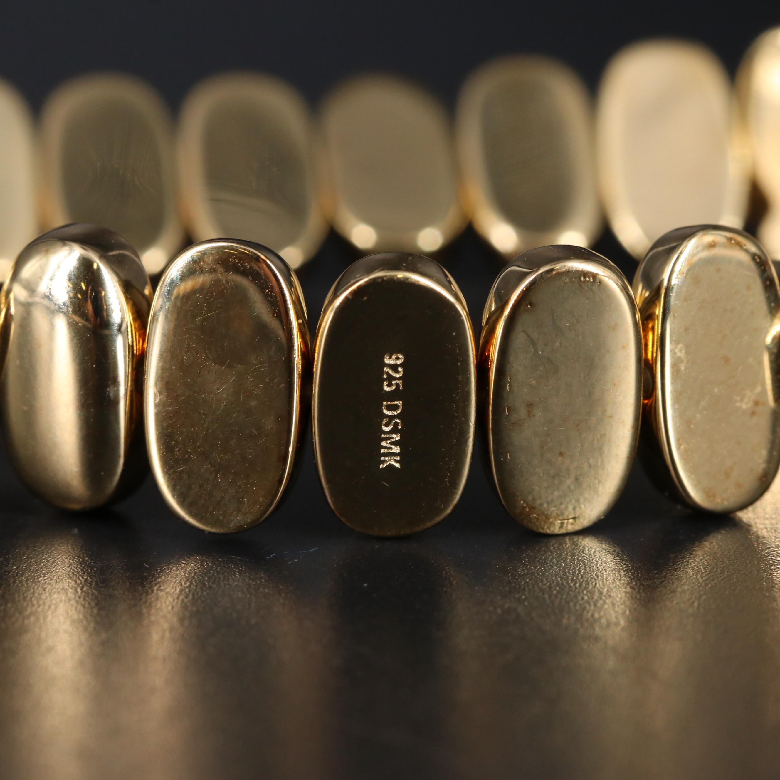 Sterling Silver Bracelet Trio Including Gemstones