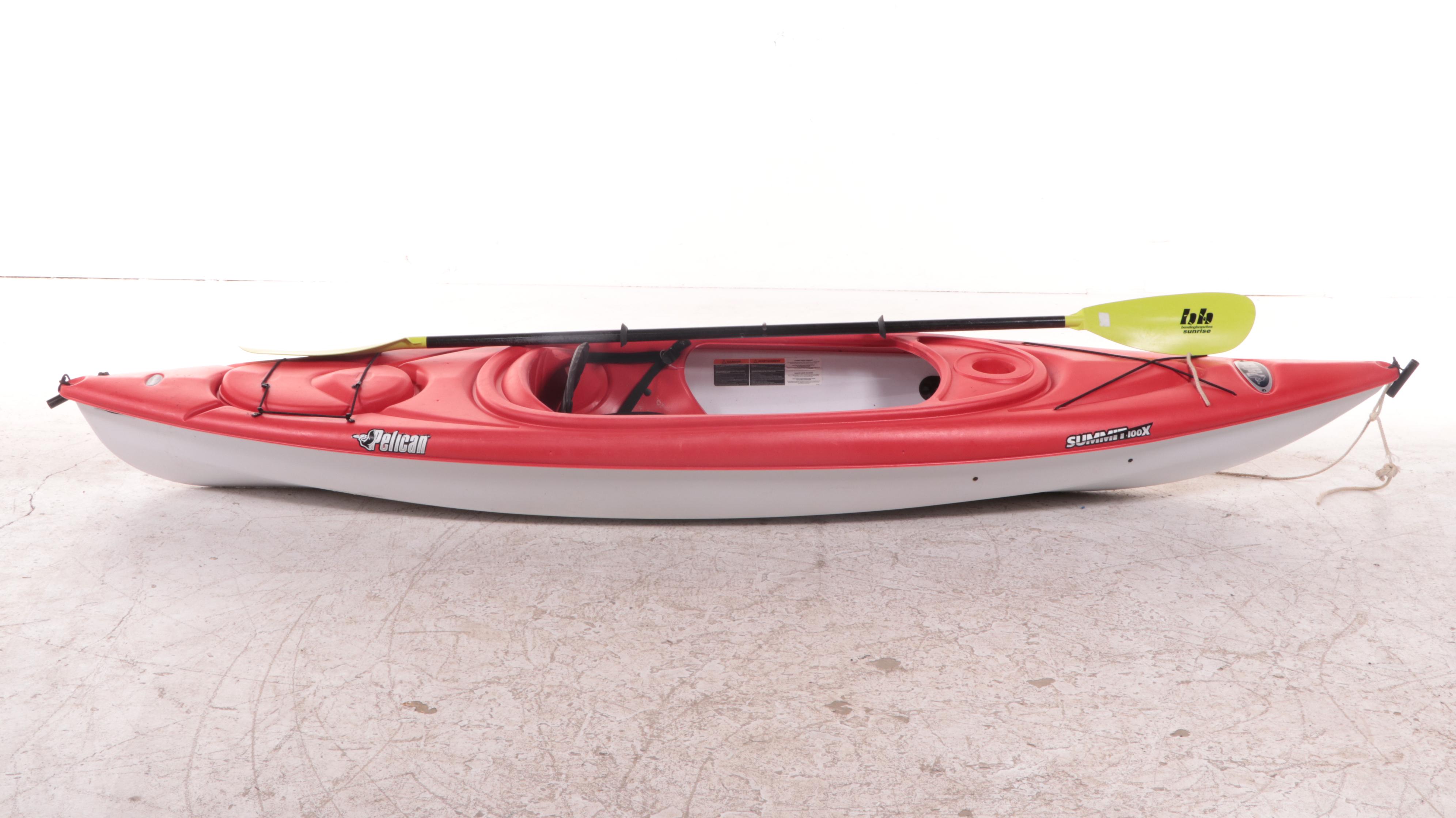 Pelican Summit 100X Touring Kayak with Bending Branches Sunrise Kayak Paddle