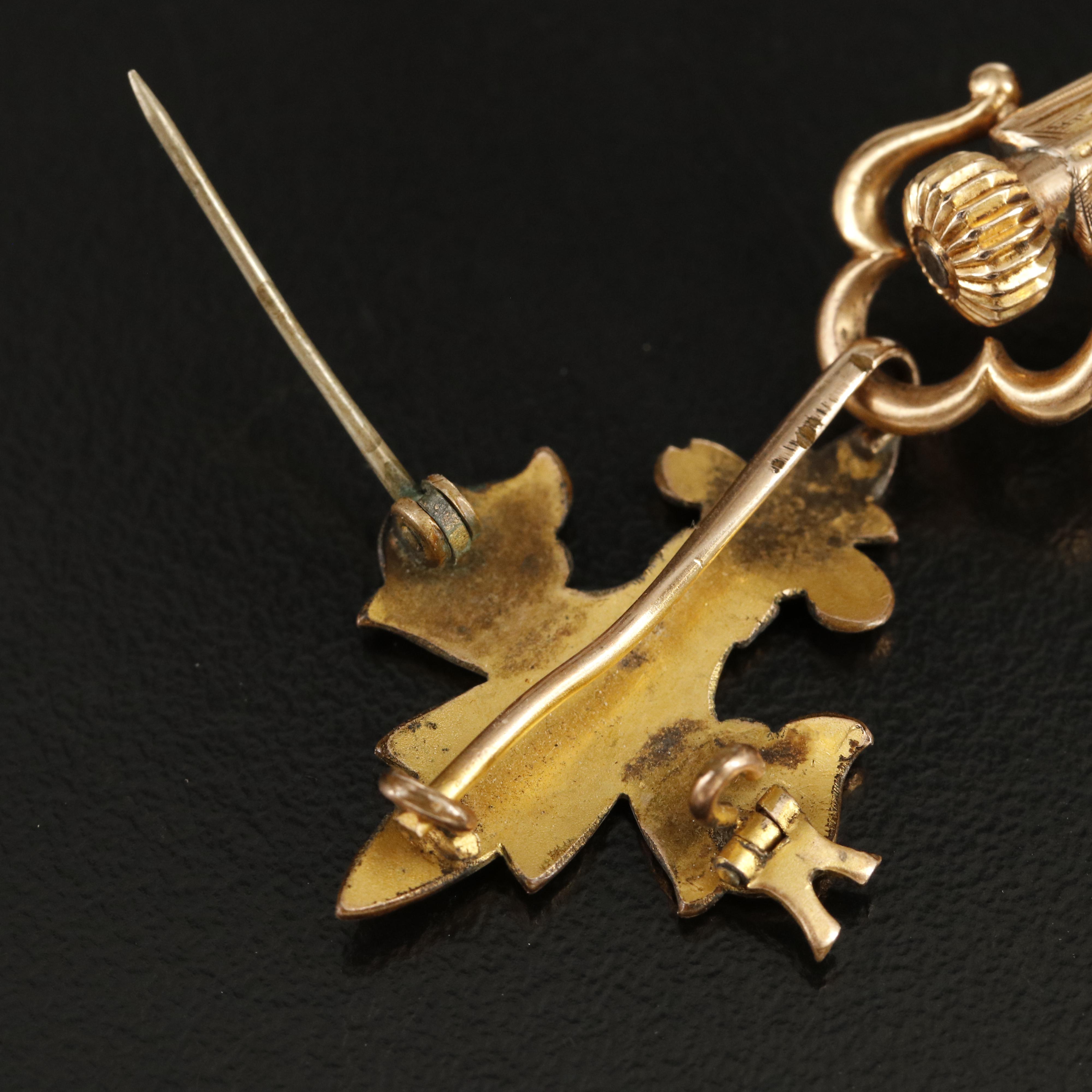 18K Felix Y Emmanuel Ullmann Manila Mandolin Shaped Enamelled Timepiece