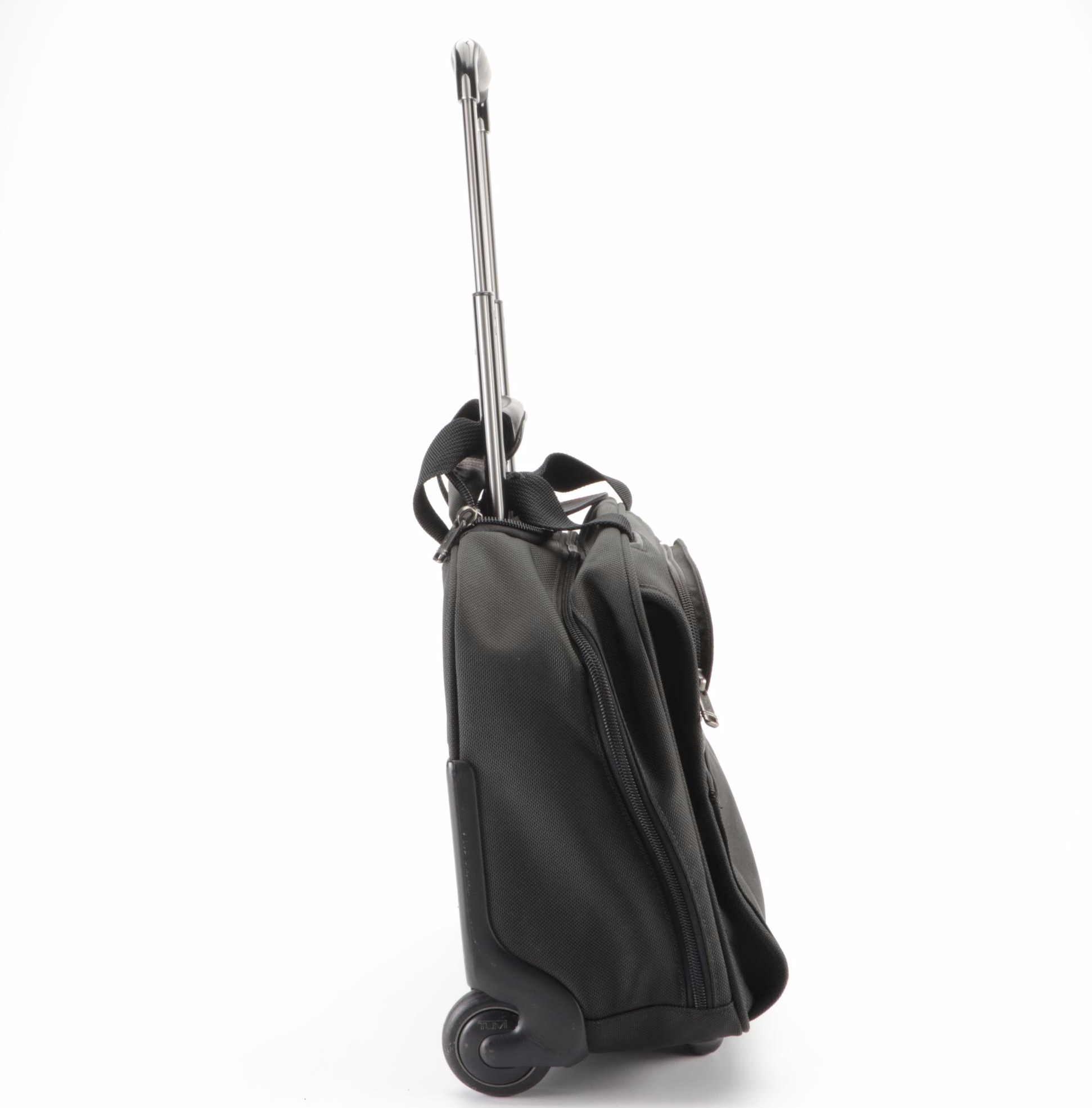 Tumi Rolling Carry-On Luggage in Black Nylon Canvas