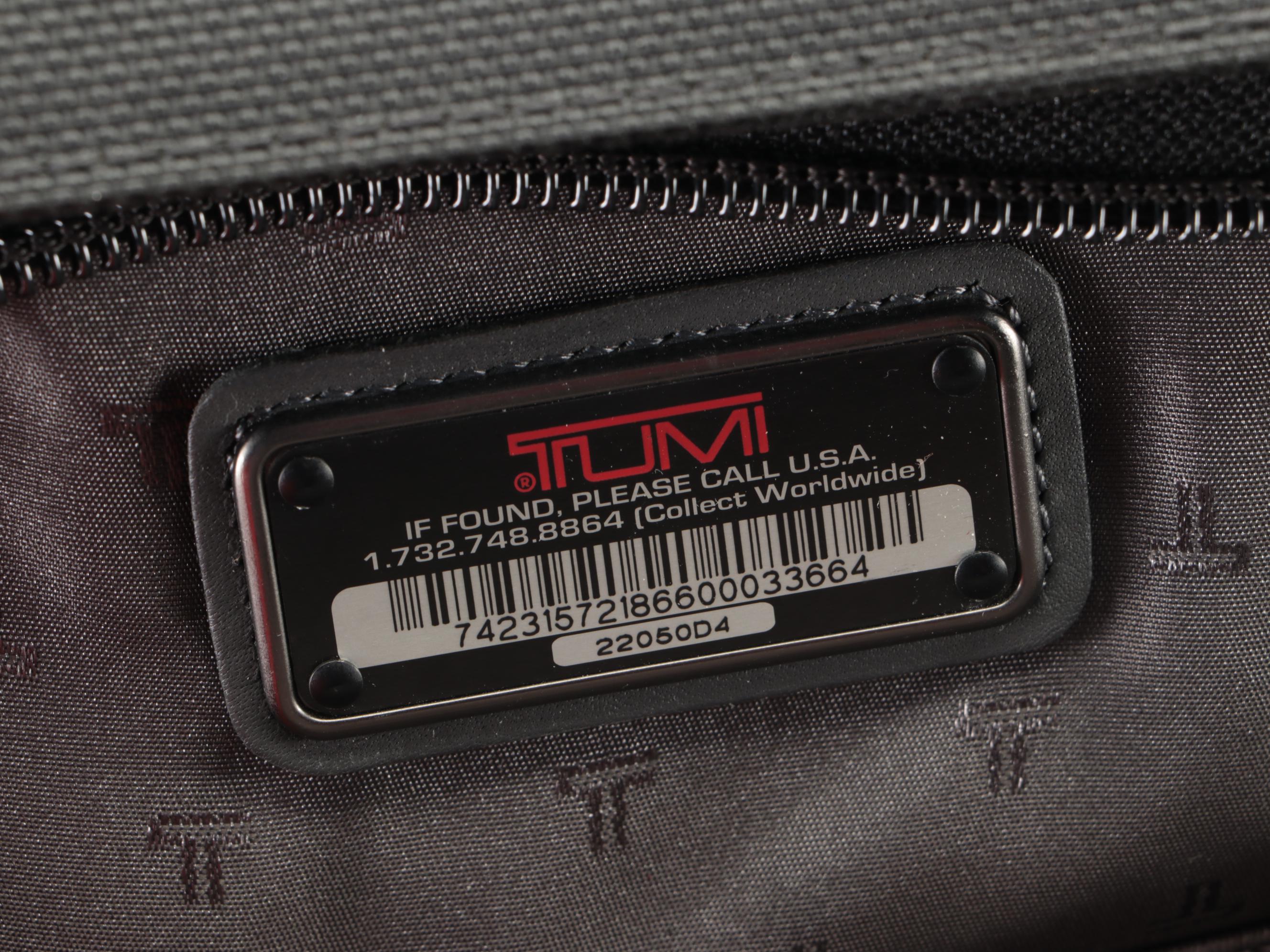 Tumi Rolling Carry-On Luggage in Black Nylon Canvas