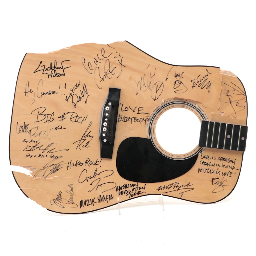 "American Revolution Tour" Guitar Face Signed By Big & Rich and Others