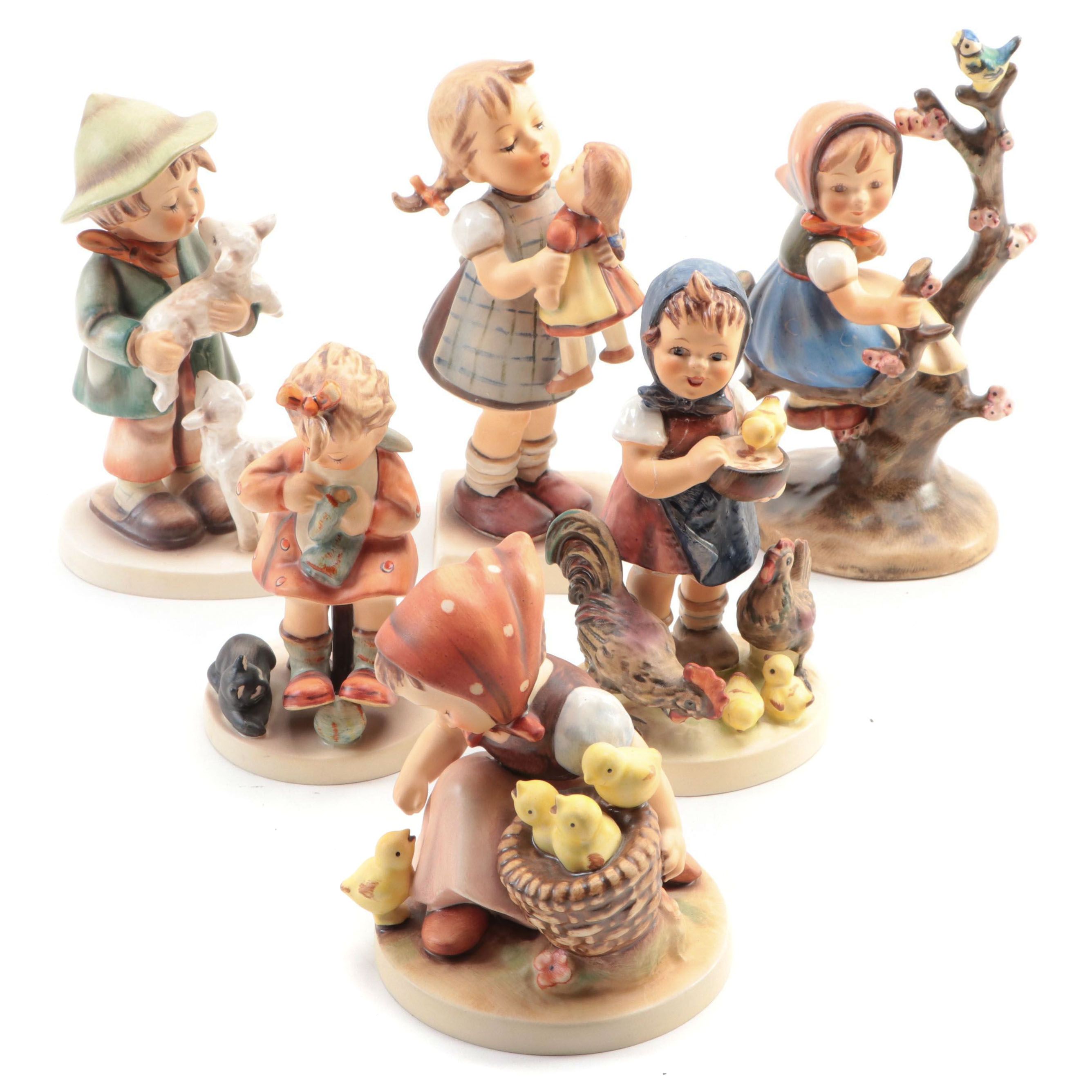 Goebel "Alpine Shepherd Boy" and Other Porcelain Hummel Figurines