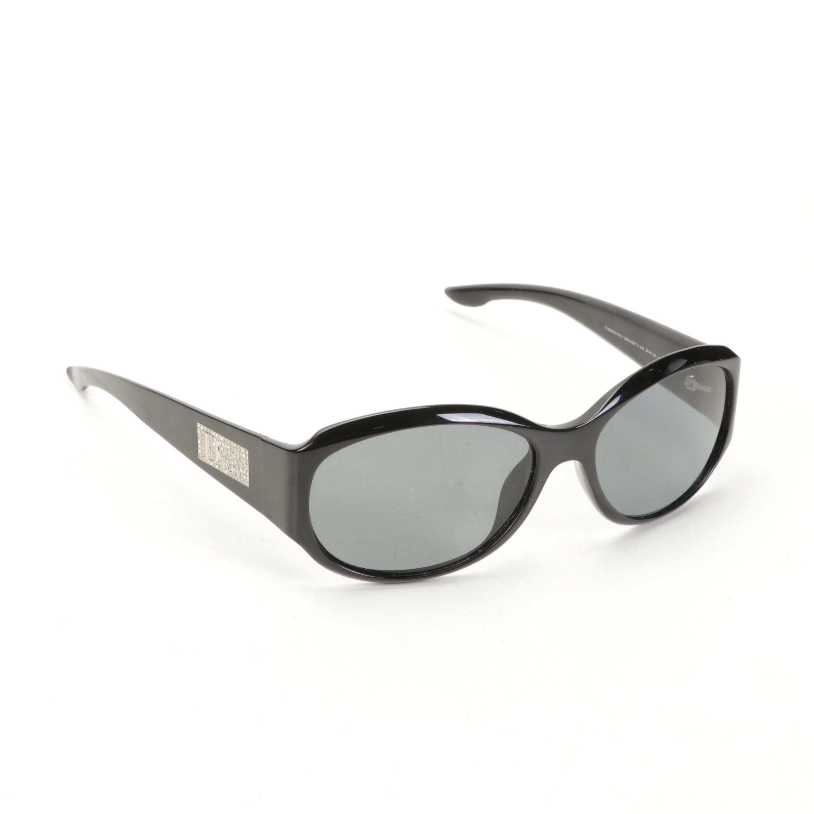 Coach Signature Multi-Blue Canvas Handbag with Dior Night 2 Sunglasses