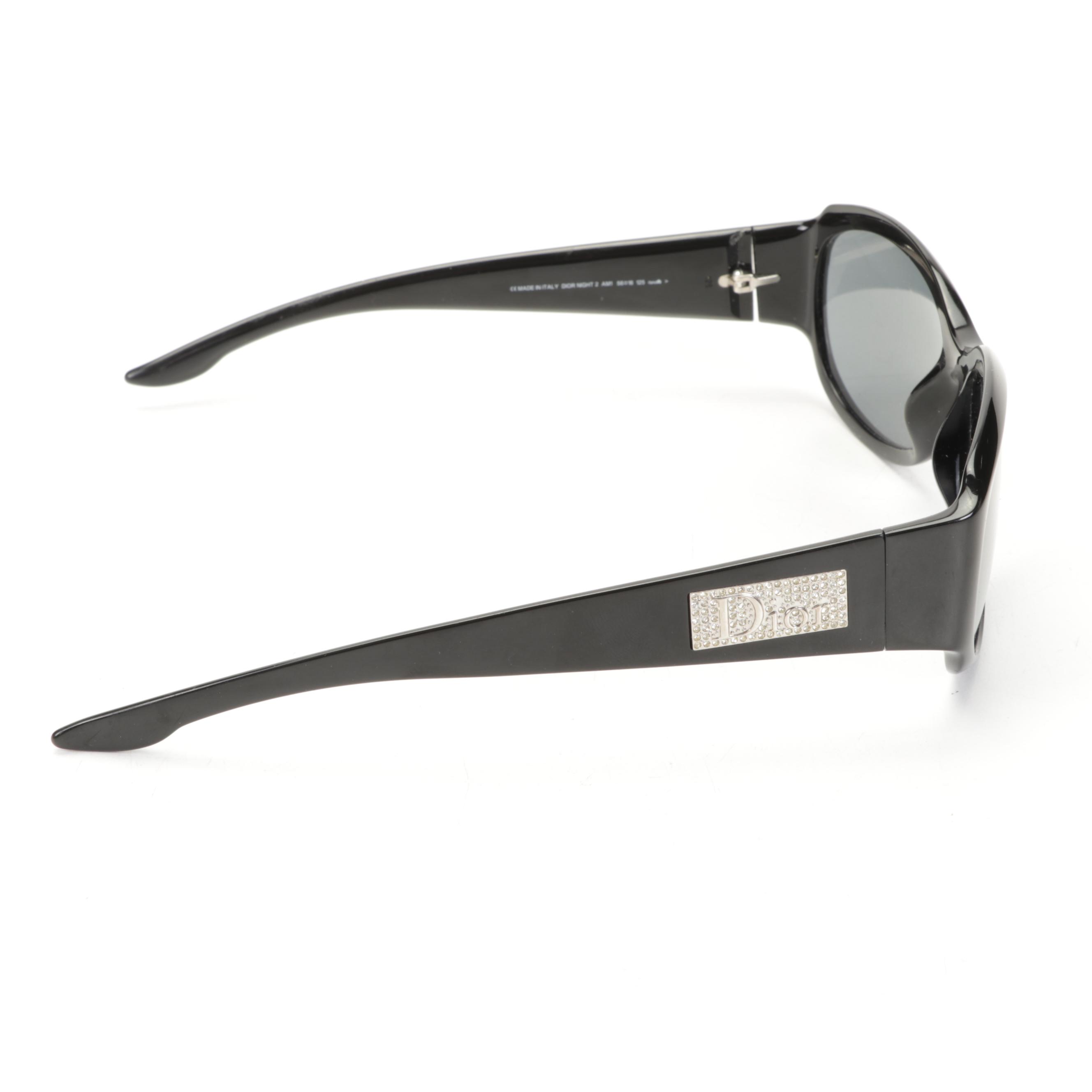 Coach Signature Multi-Blue Canvas Handbag with Dior Night 2 Sunglasses