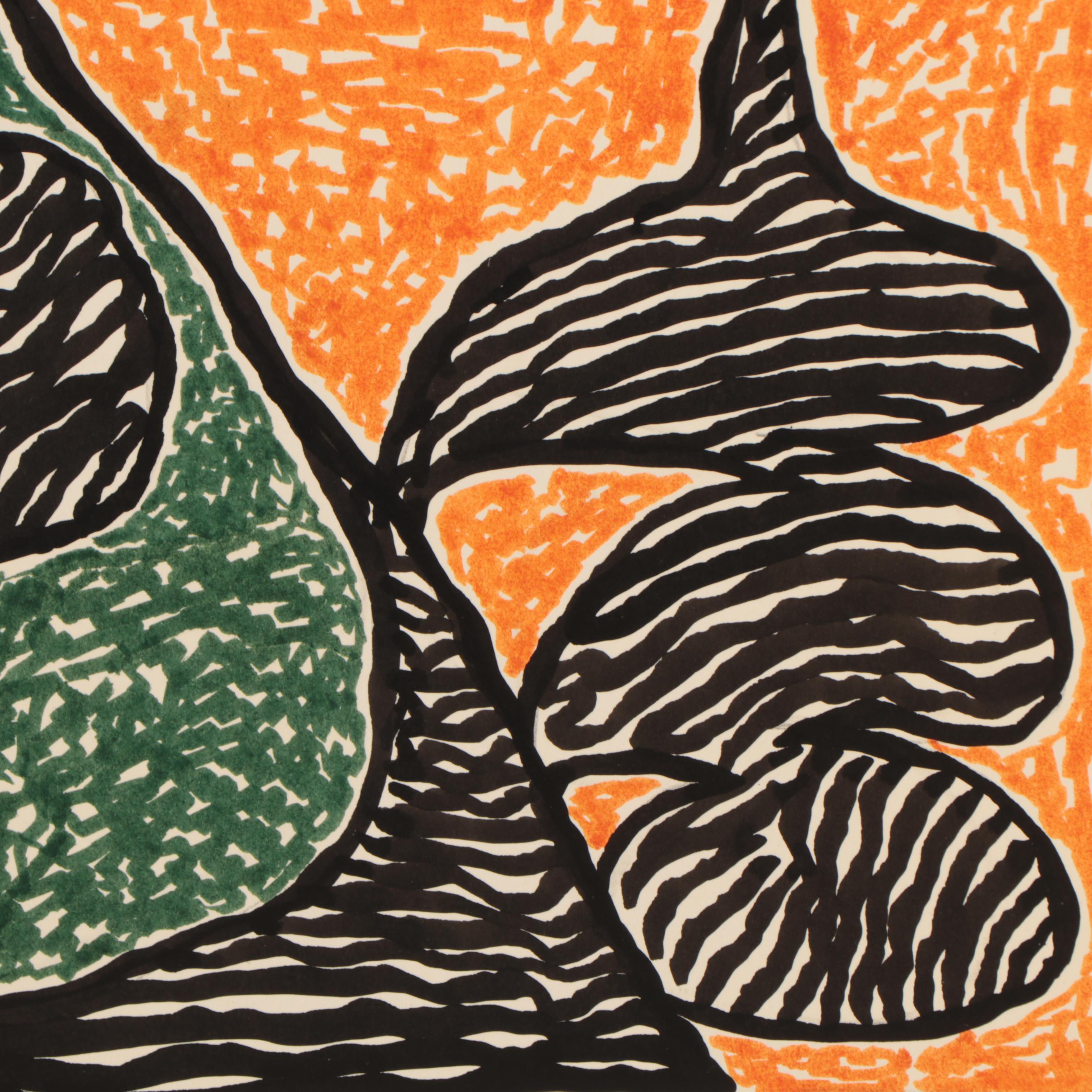 Achi Sullo Abstract Ink Drawing