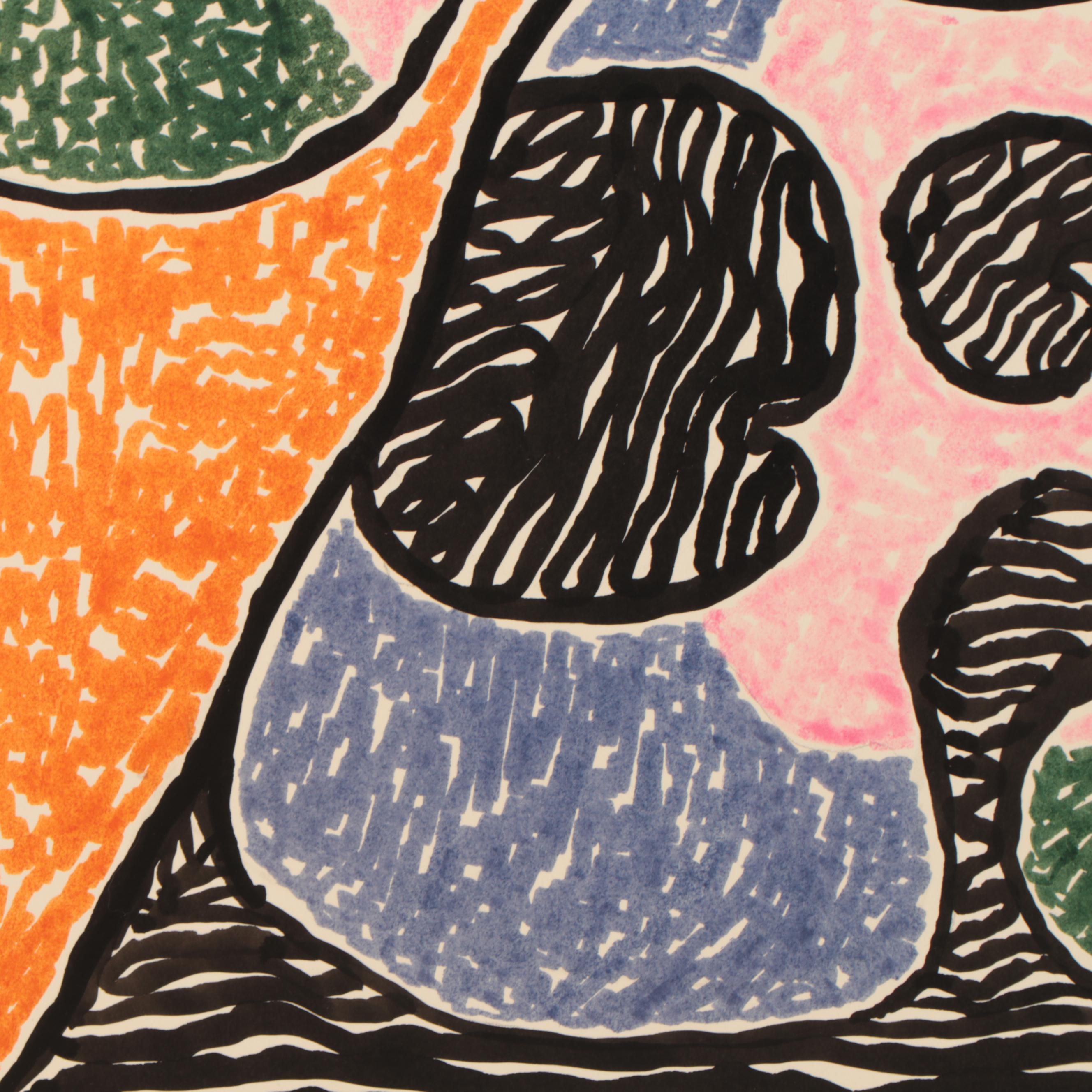 Achi Sullo Abstract Ink Drawing