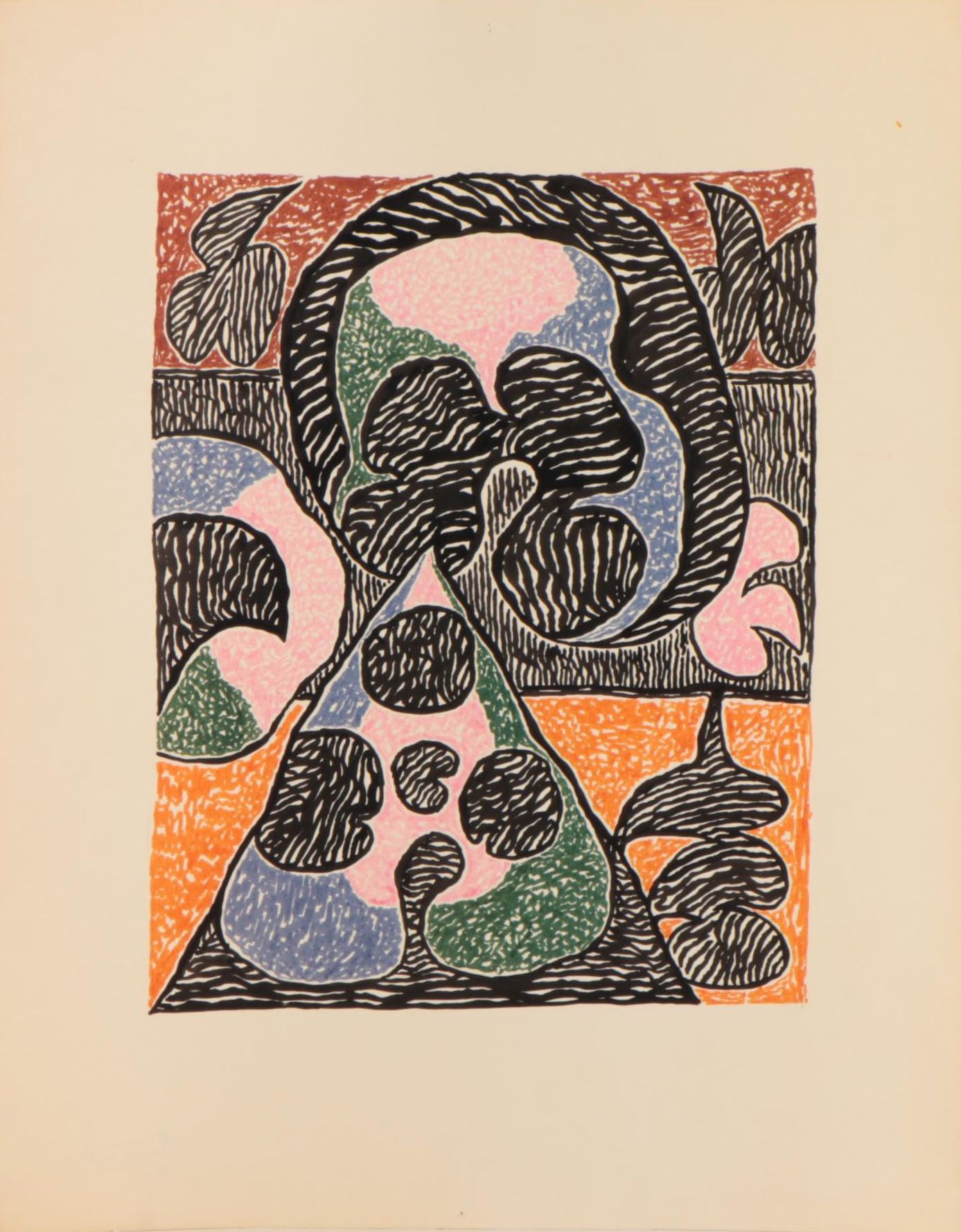 Achi Sullo Abstract Ink Drawing