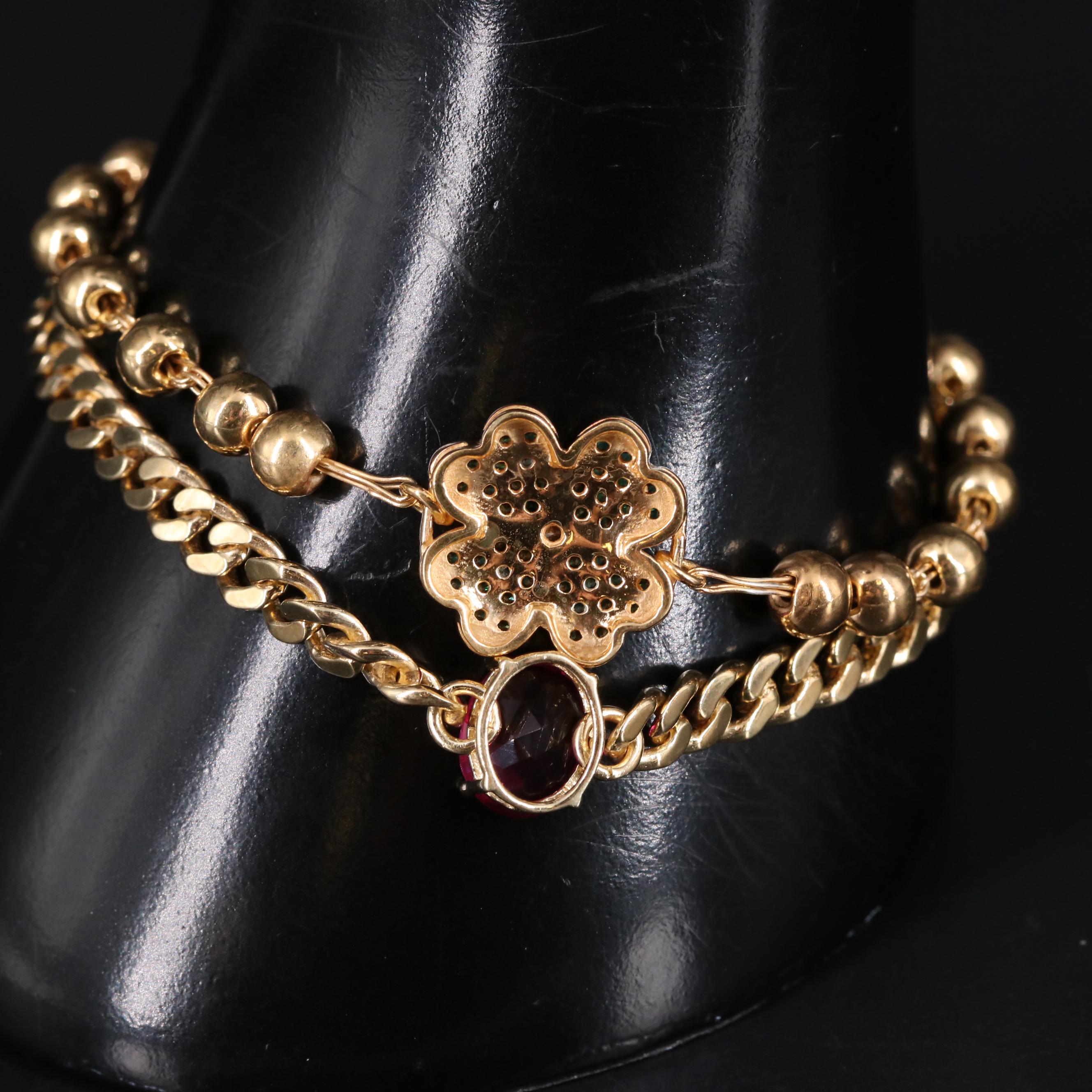 Sterling Silver Bracelet Duo Including Gemstones