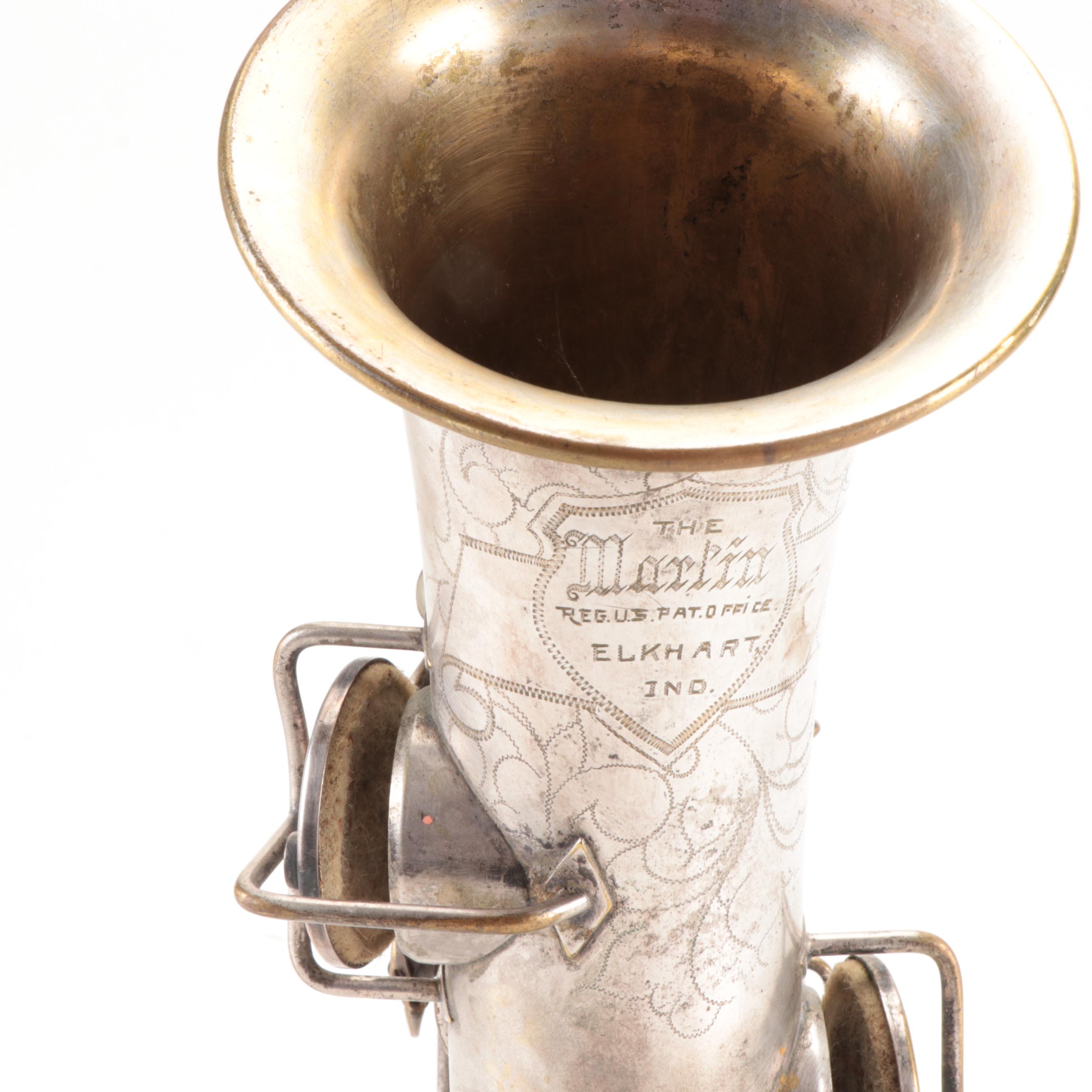 Martin Silver Plate Low Pitch Saxophone, Mid-20th Century