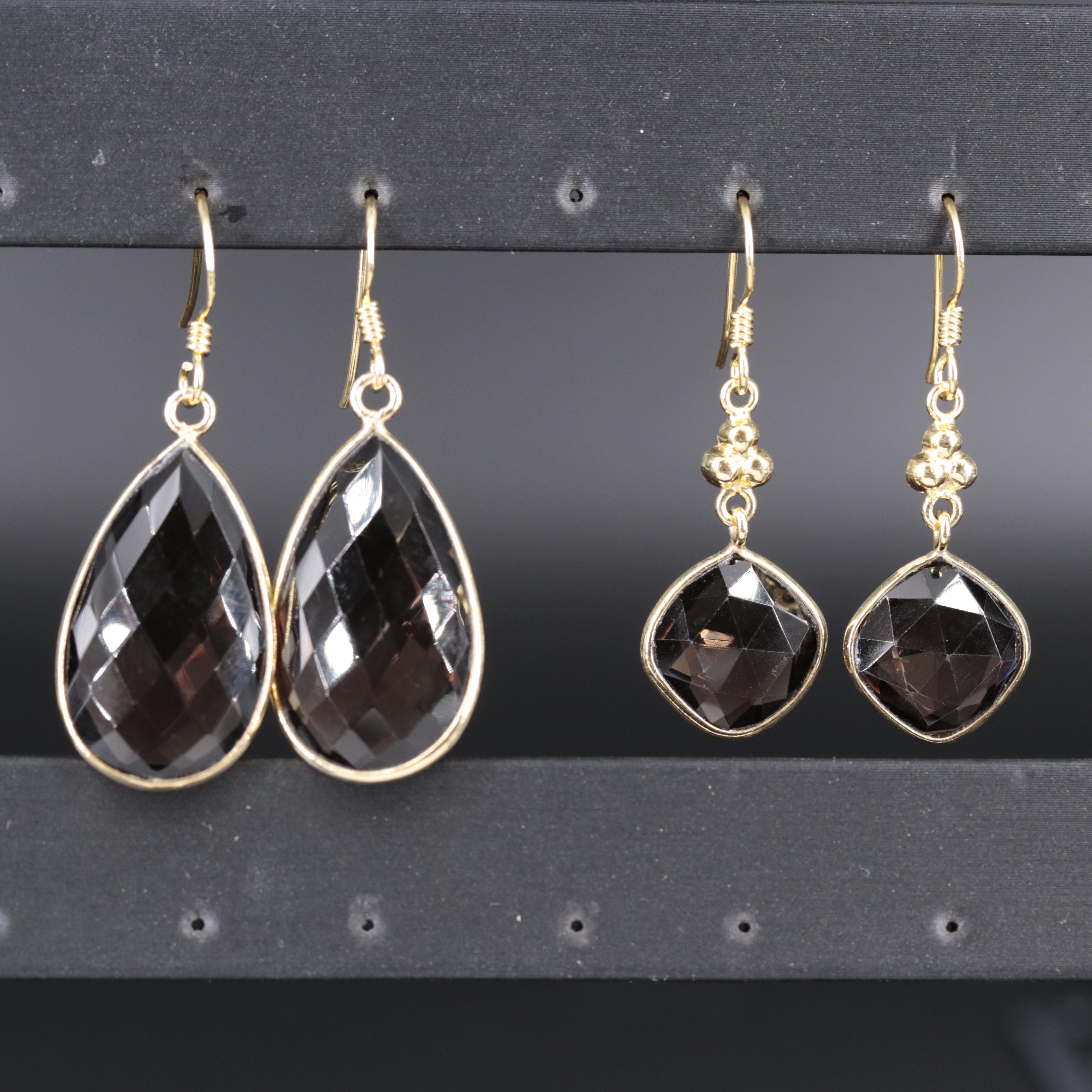 Sterling Silver Earring Duo Including Gemstones