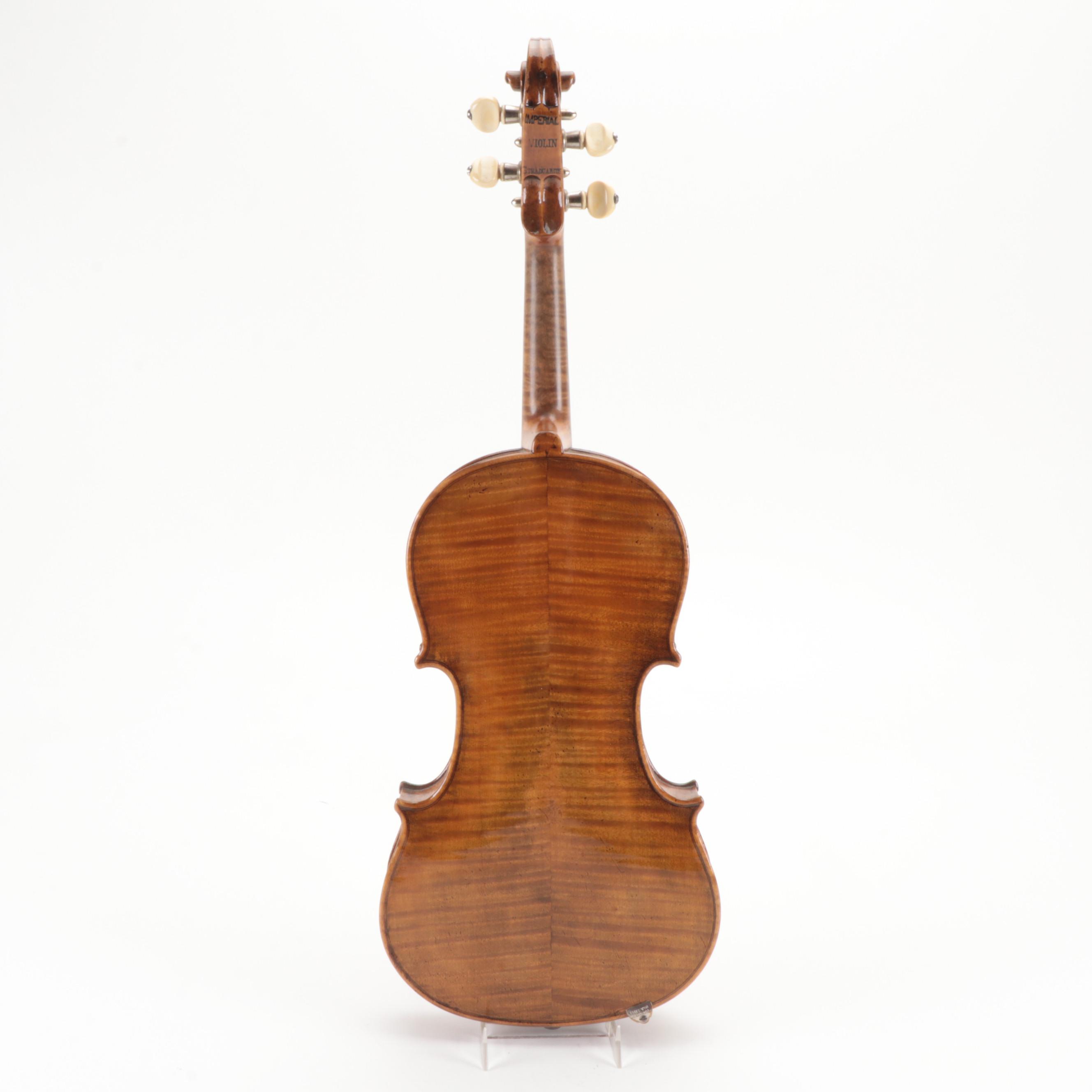 Imperial Stradivarius Replica 4/4 Violin with Case, Late 19th/Early 20th Century
