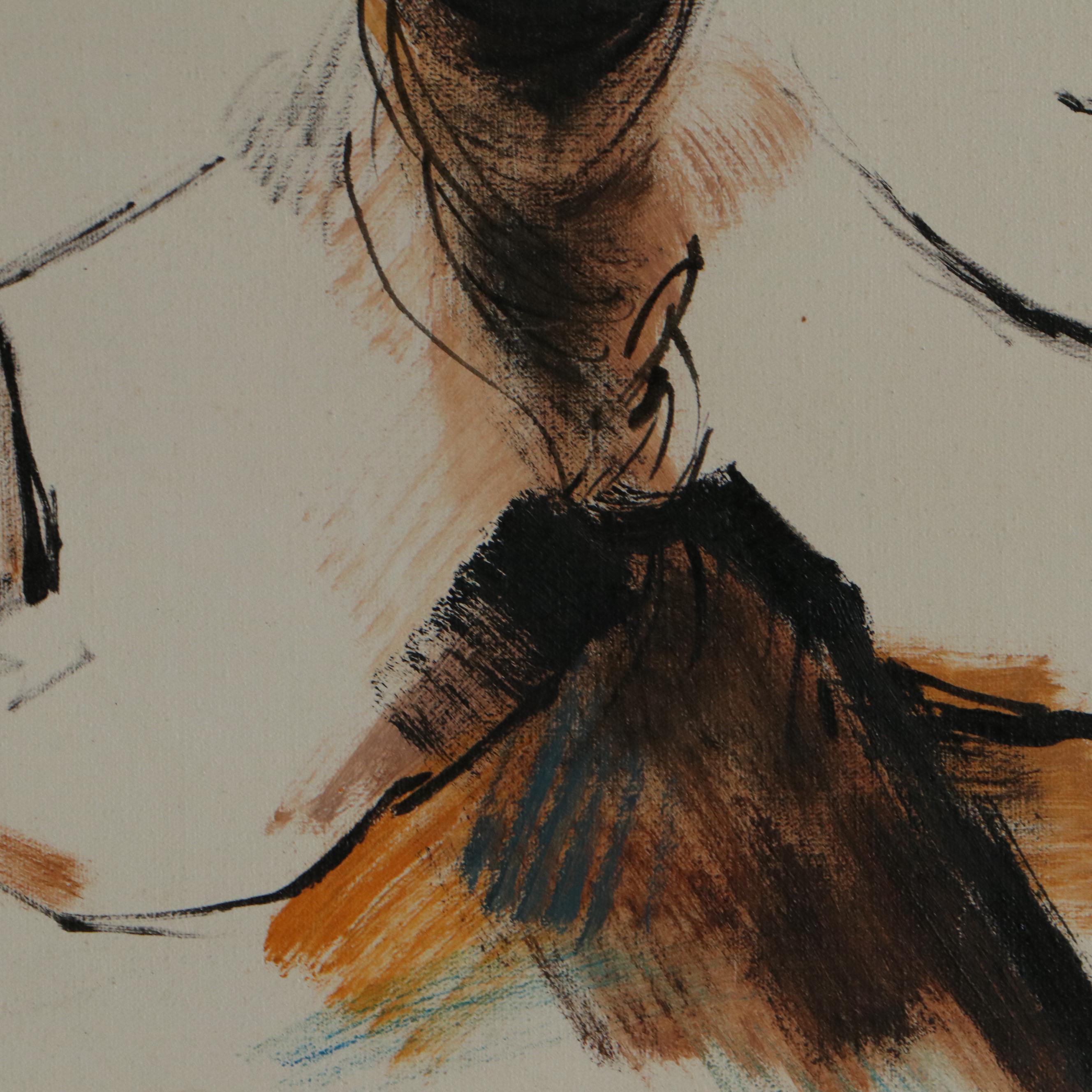 Kevin McAlpin Double Portrait Oil Painting, Circa 1970