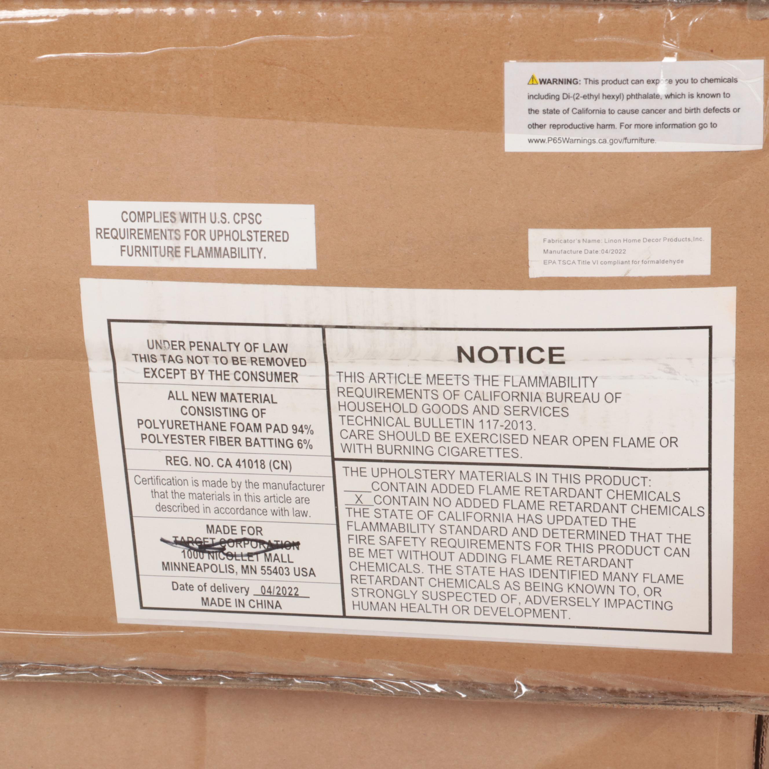 Four Hearth & Hand with Magnolia Upholstered Natural Wood Slipper Dining Chairs