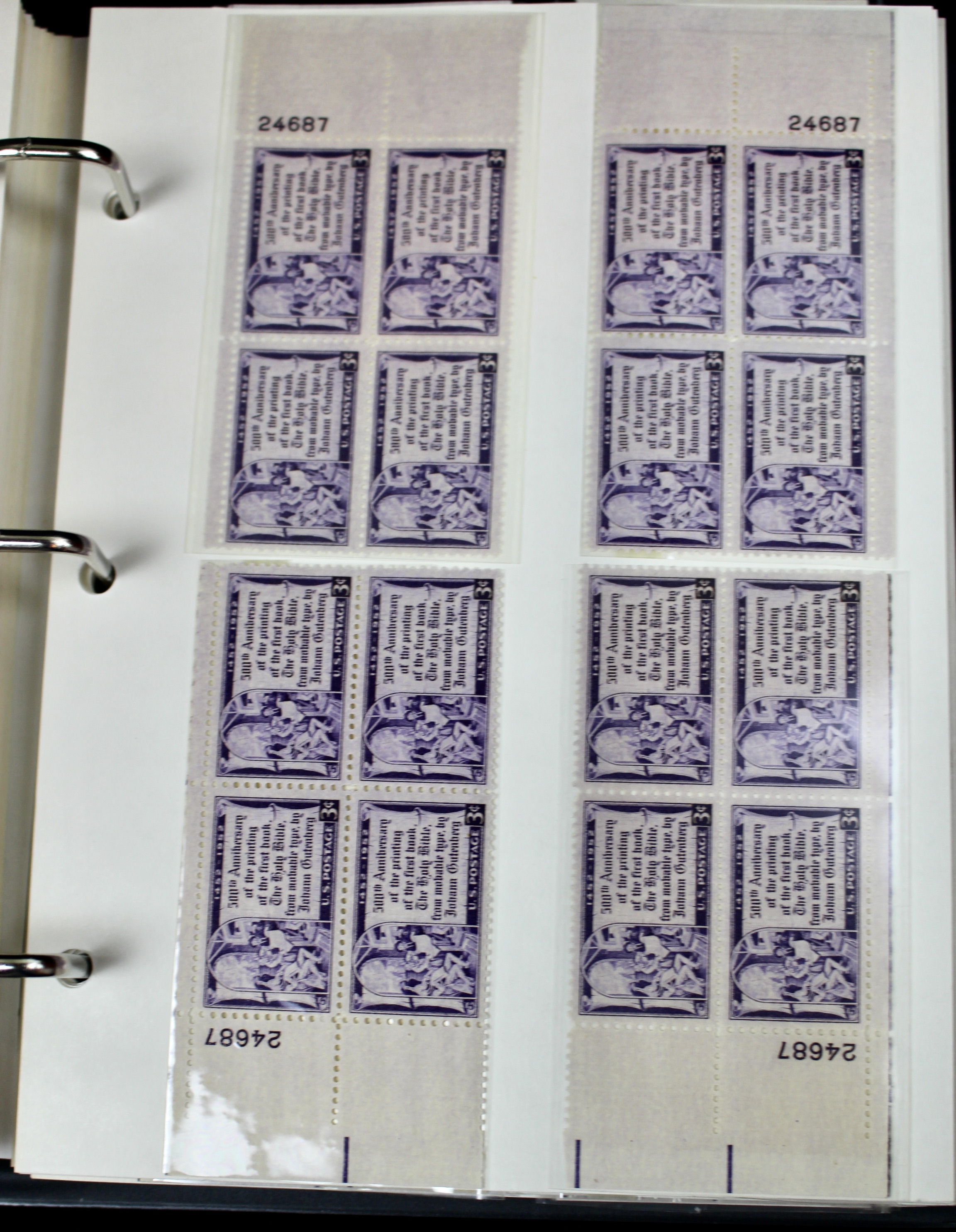Matched Plate Block Collection Consisting of 720 Plate Blocks from 1950-1957