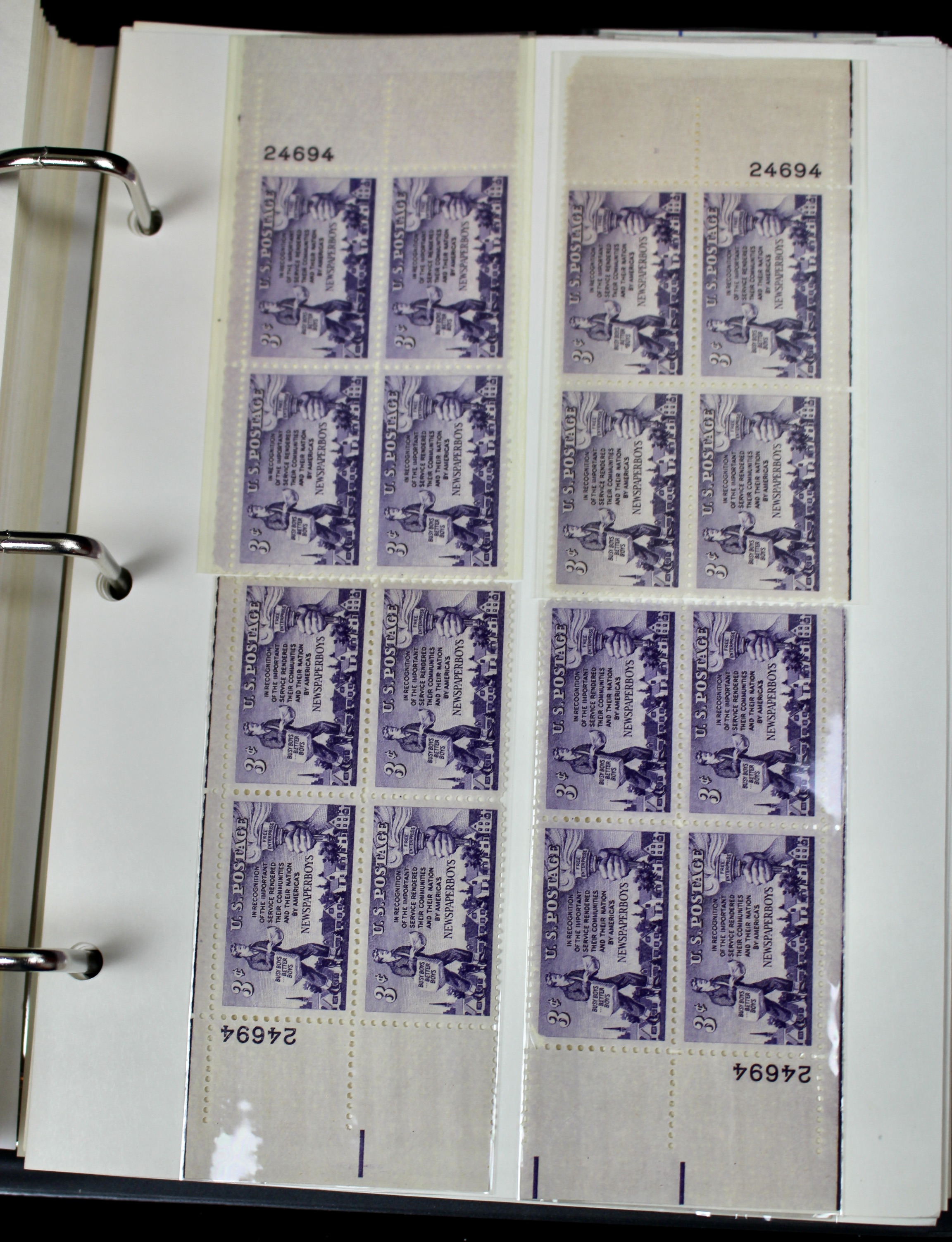 Matched Plate Block Collection Consisting of 720 Plate Blocks from 1950-1957