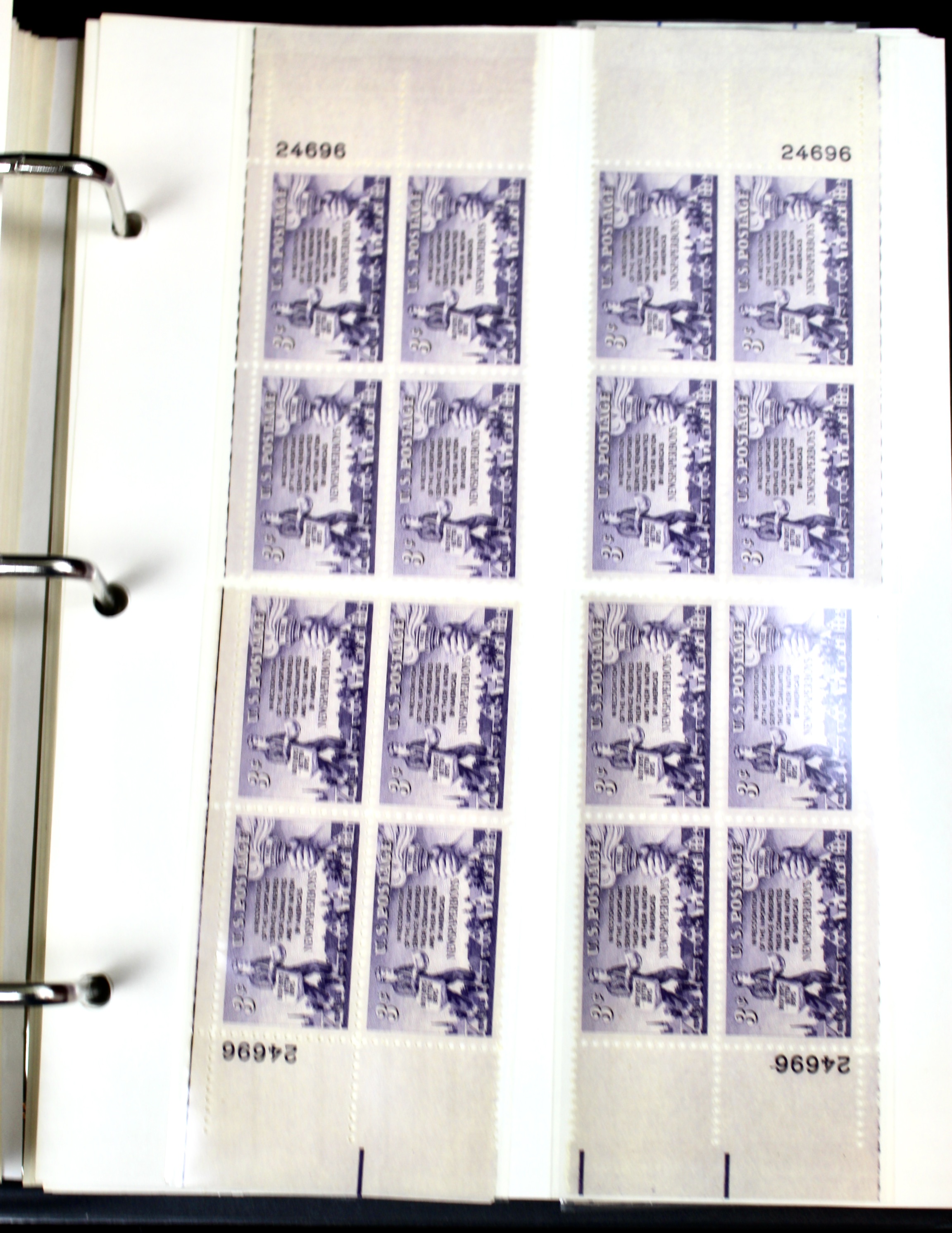 Matched Plate Block Collection Consisting of 720 Plate Blocks from 1950-1957