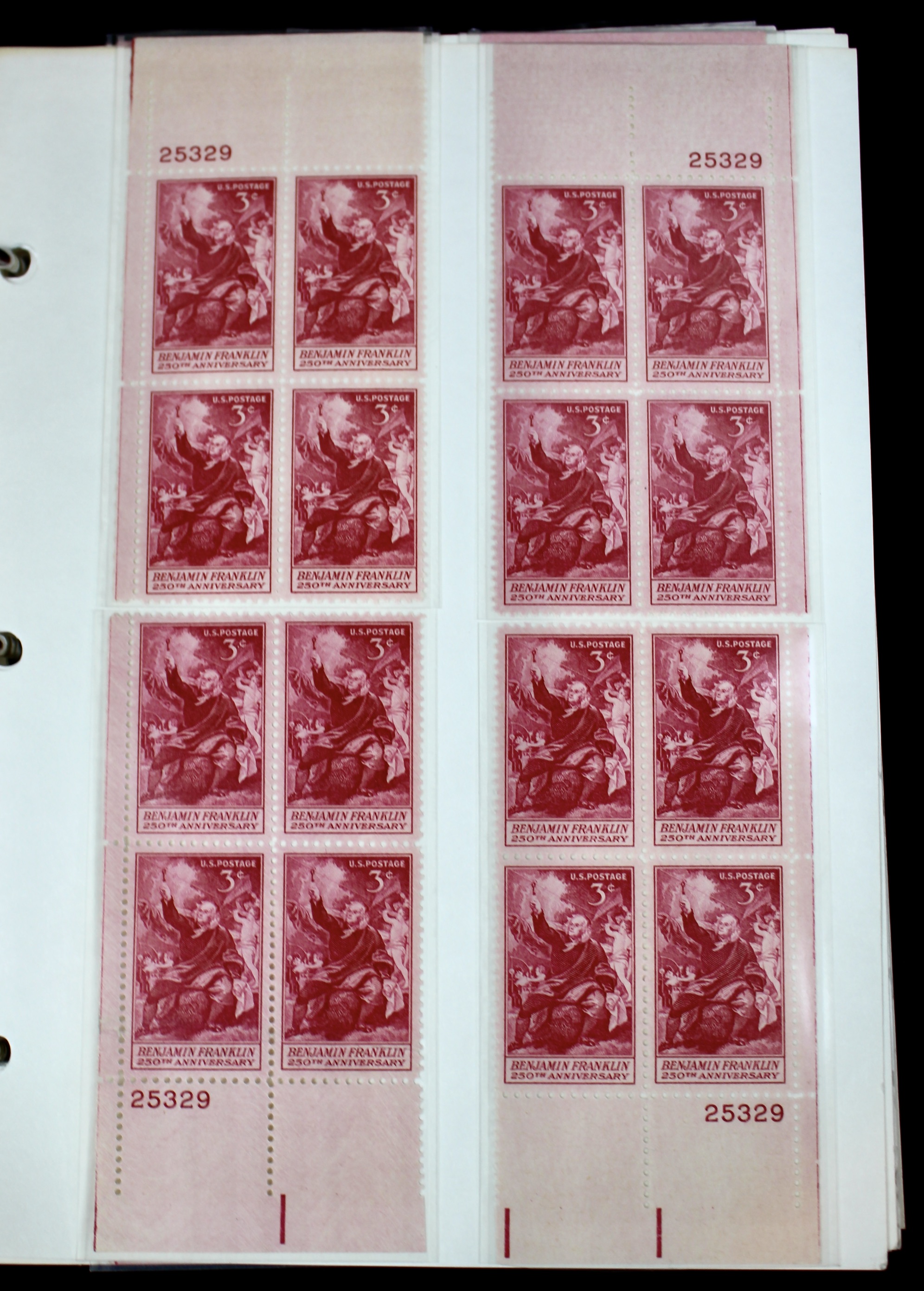 Matched Plate Block Collection Consisting of 720 Plate Blocks from 1950-1957