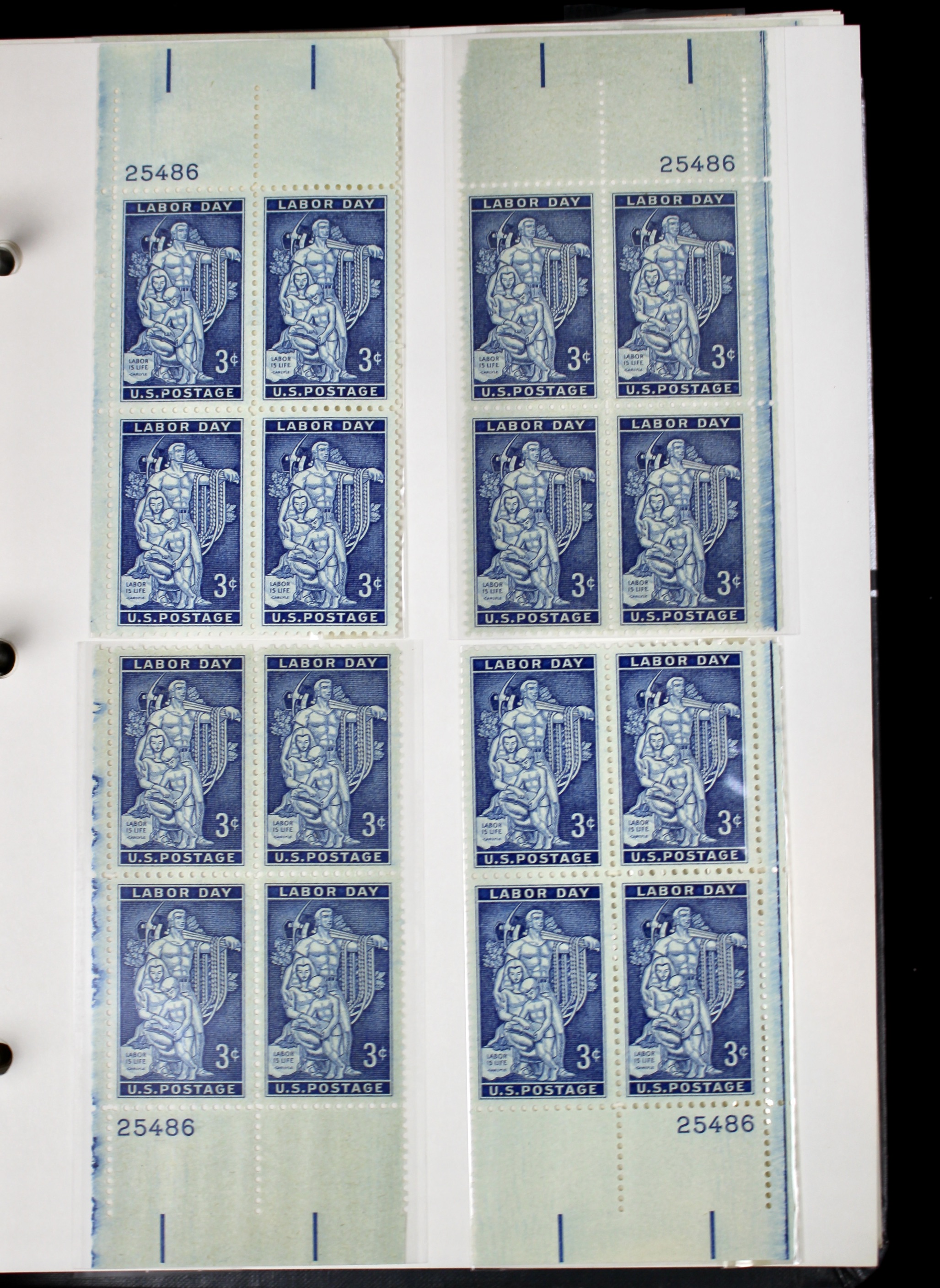 Matched Plate Block Collection Consisting of 720 Plate Blocks from 1950-1957