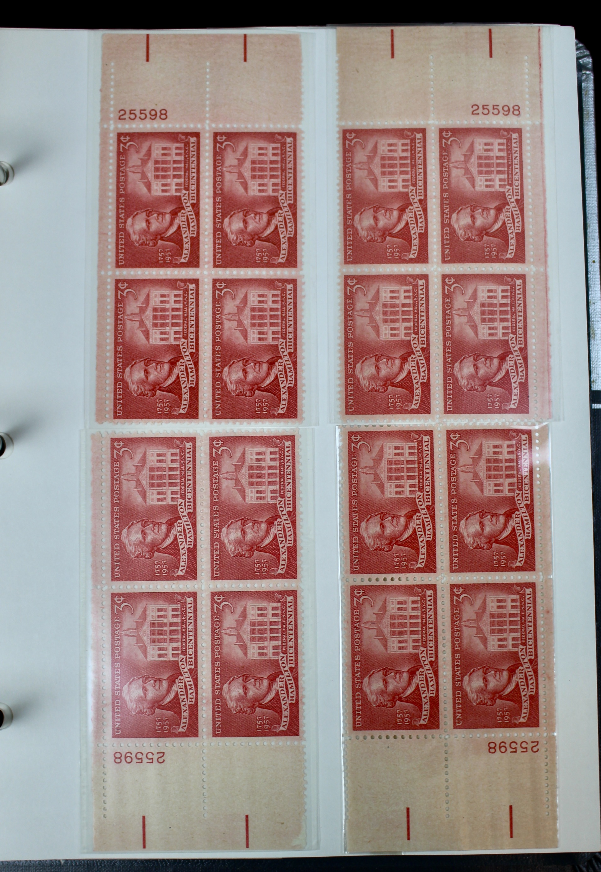Matched Plate Block Collection Consisting of 720 Plate Blocks from 1950-1957