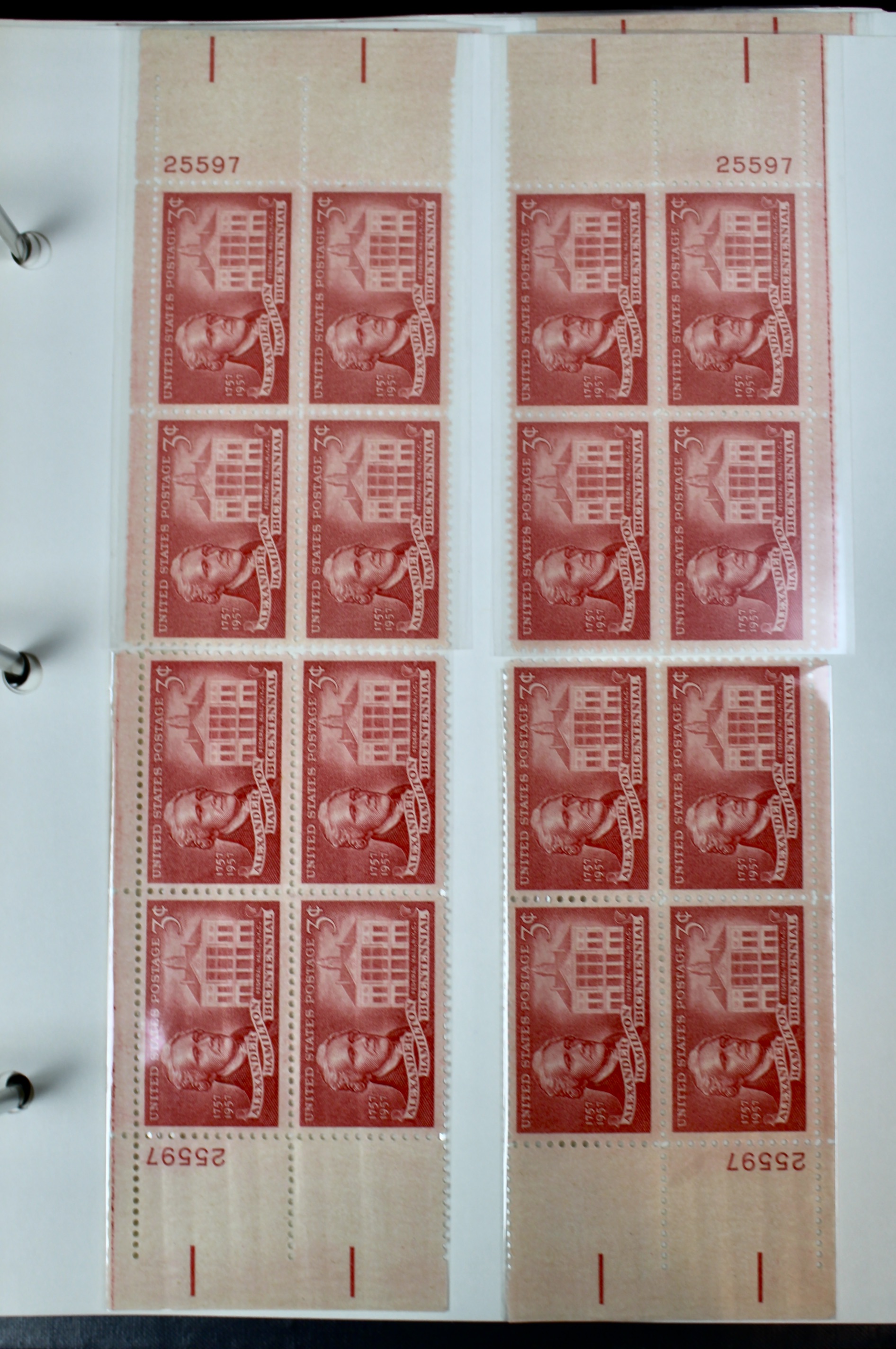 Matched Plate Block Collection Consisting of 720 Plate Blocks from 1950-1957