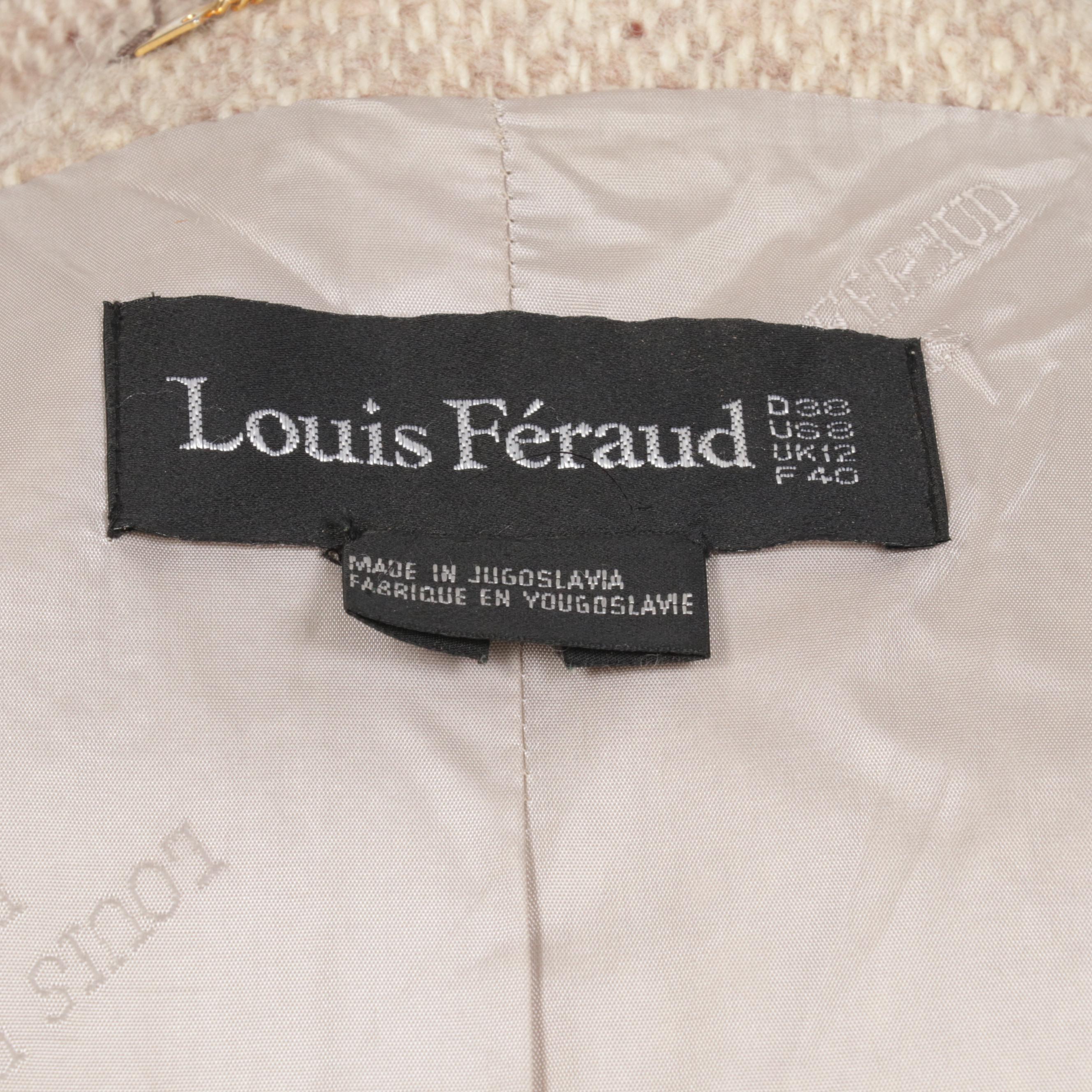 Louis Féraud Tweed Wool Coat