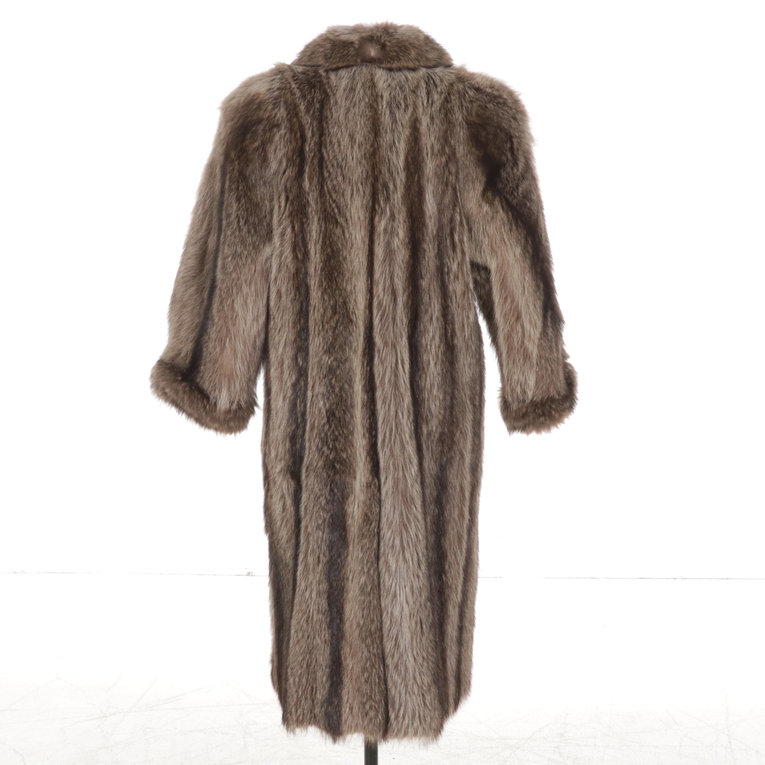 Full-Length Raccoon Fur Coat by Victor Furs