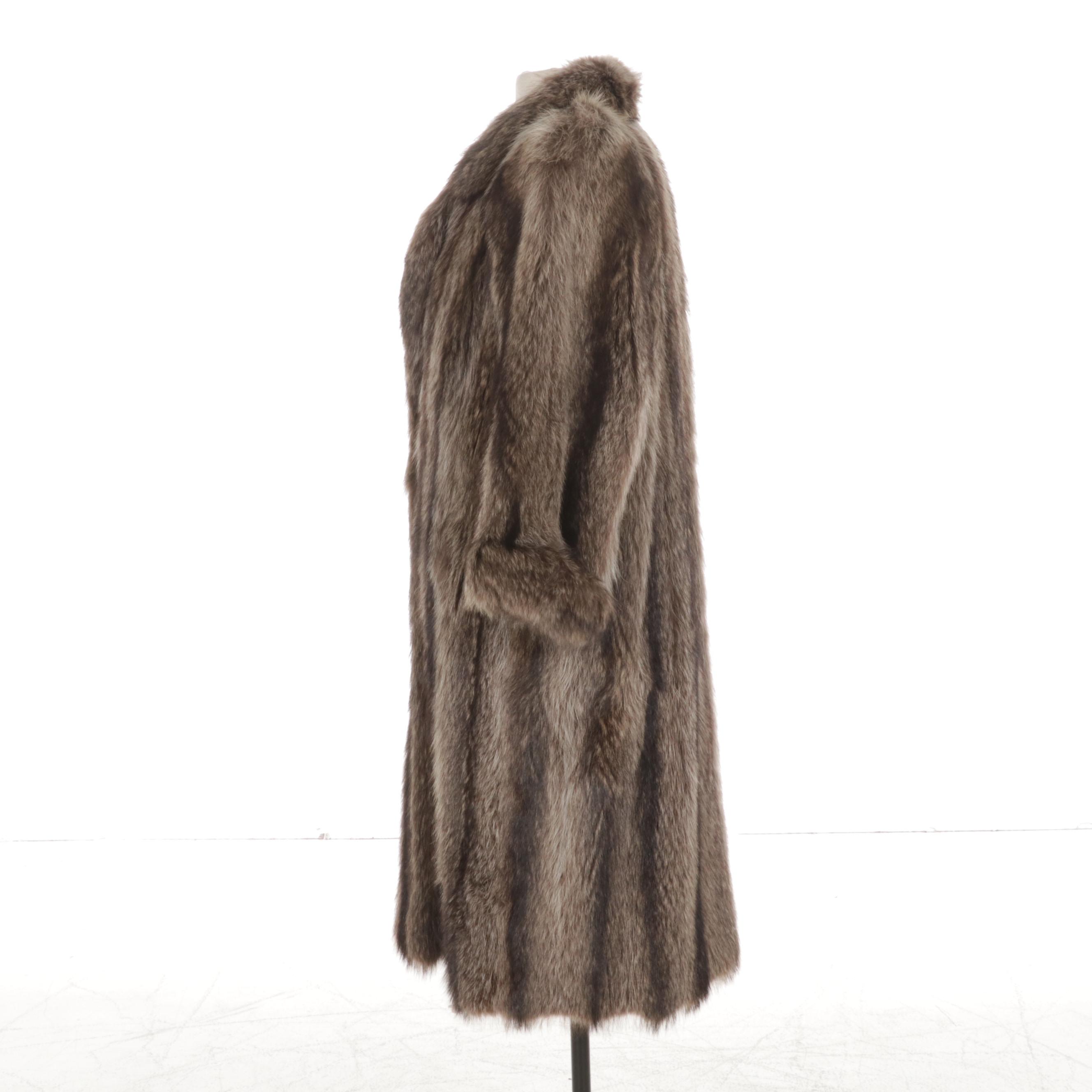 Full-Length Raccoon Fur Coat by Victor Furs