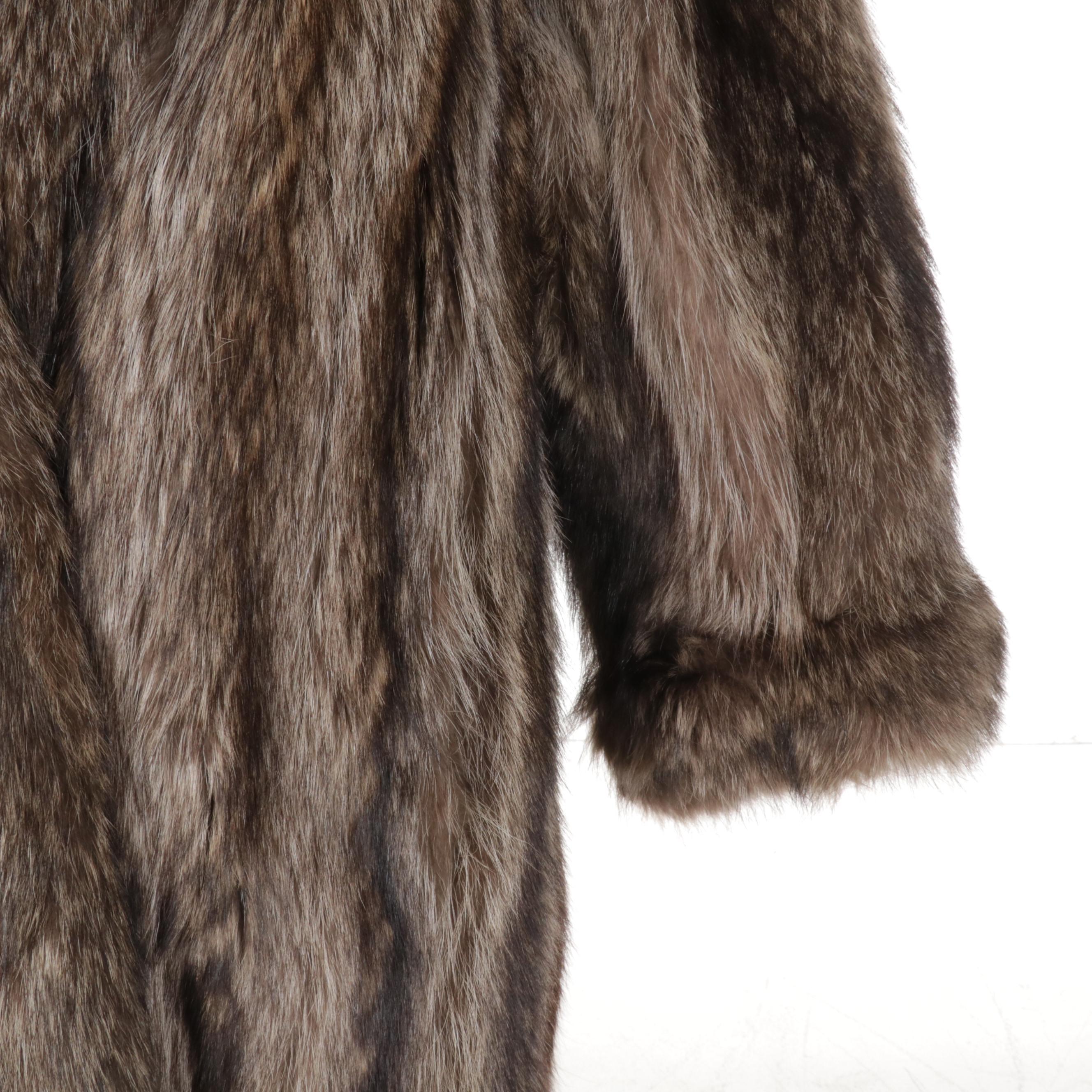 Full-Length Raccoon Fur Coat by Victor Furs