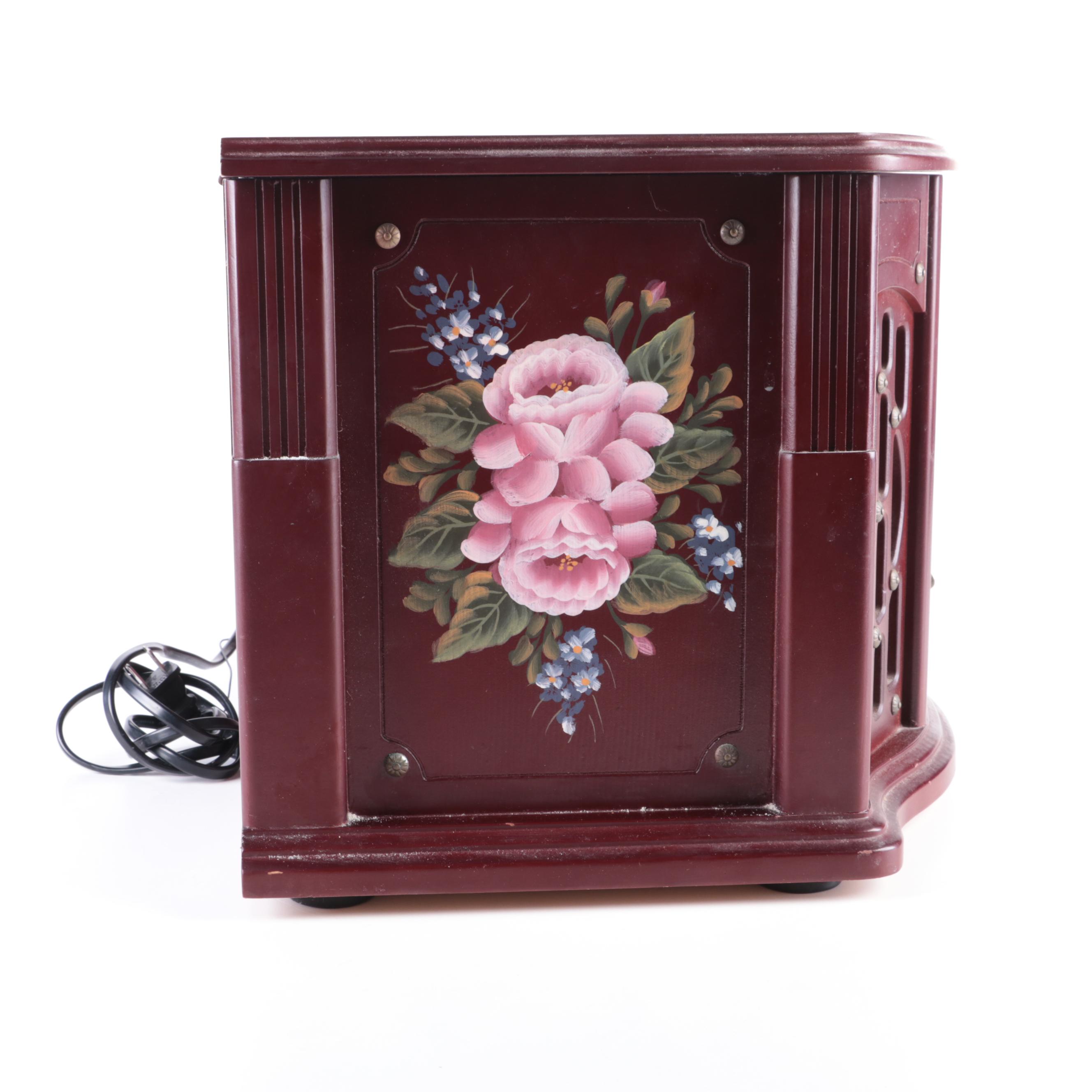 Thomas Pacconi Handpainted Phonograph with CD and Cassette Player