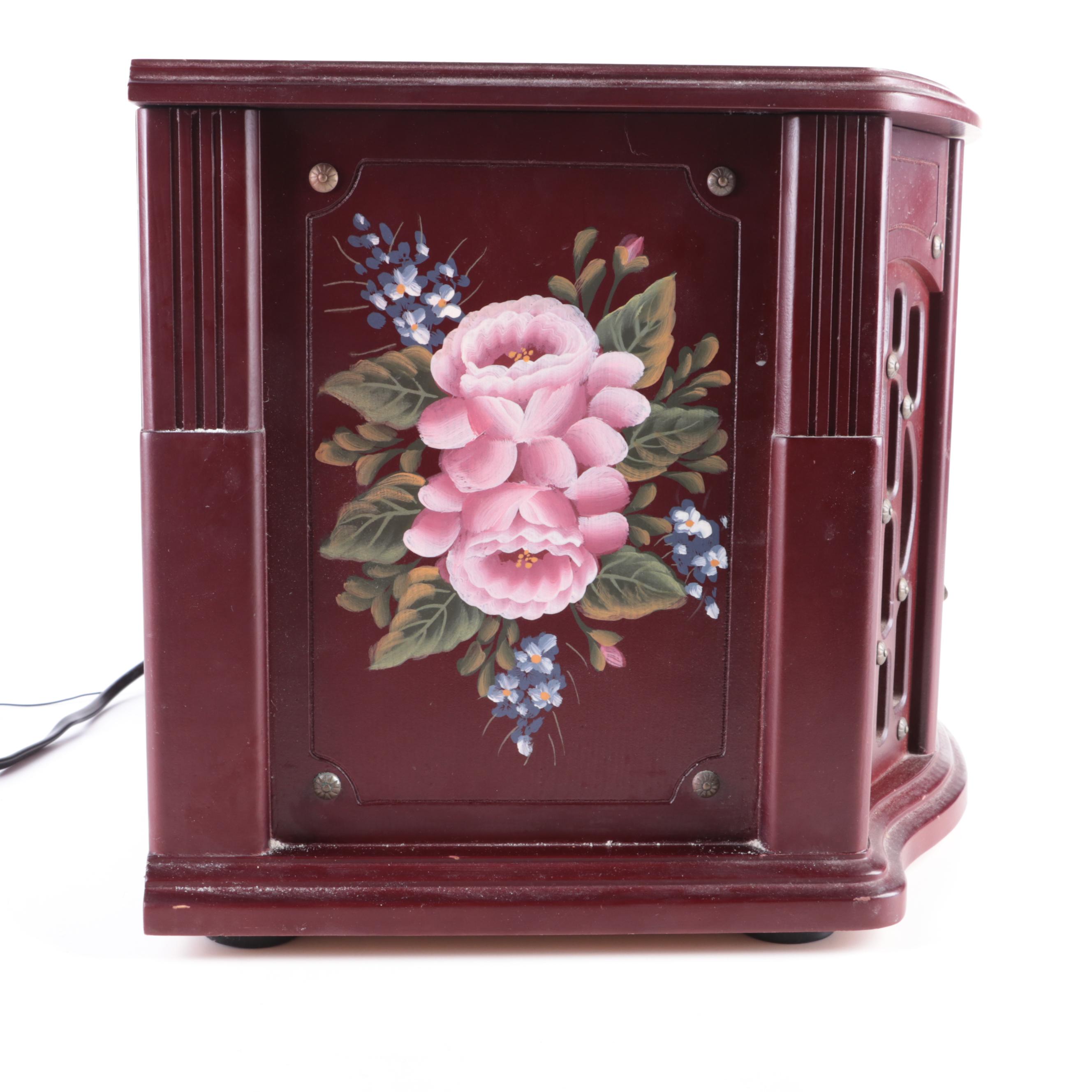 Thomas Pacconi Handpainted Phonograph with CD and Cassette Player