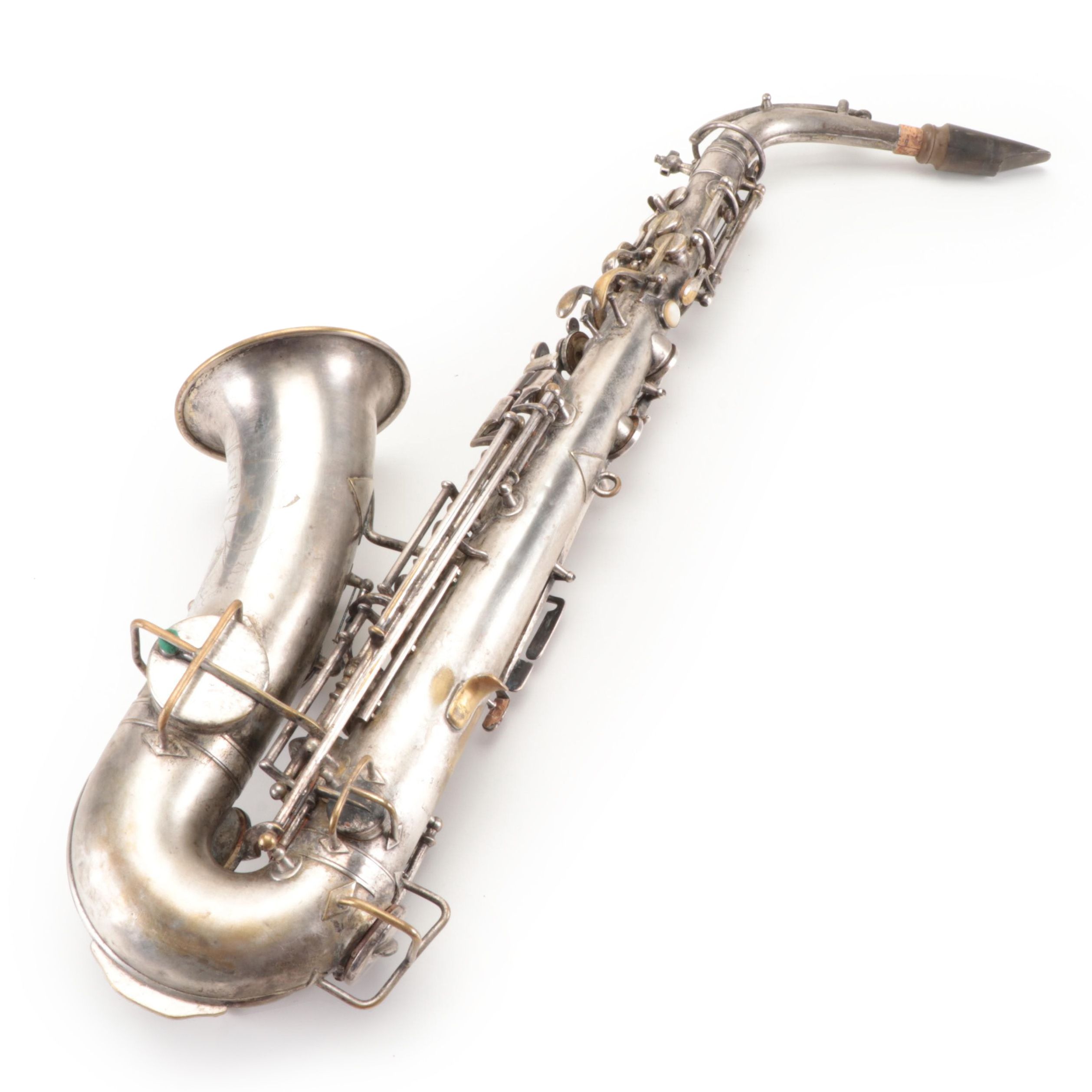 Martin Silver Plate Low Pitch Saxophone, Mid-20th Century