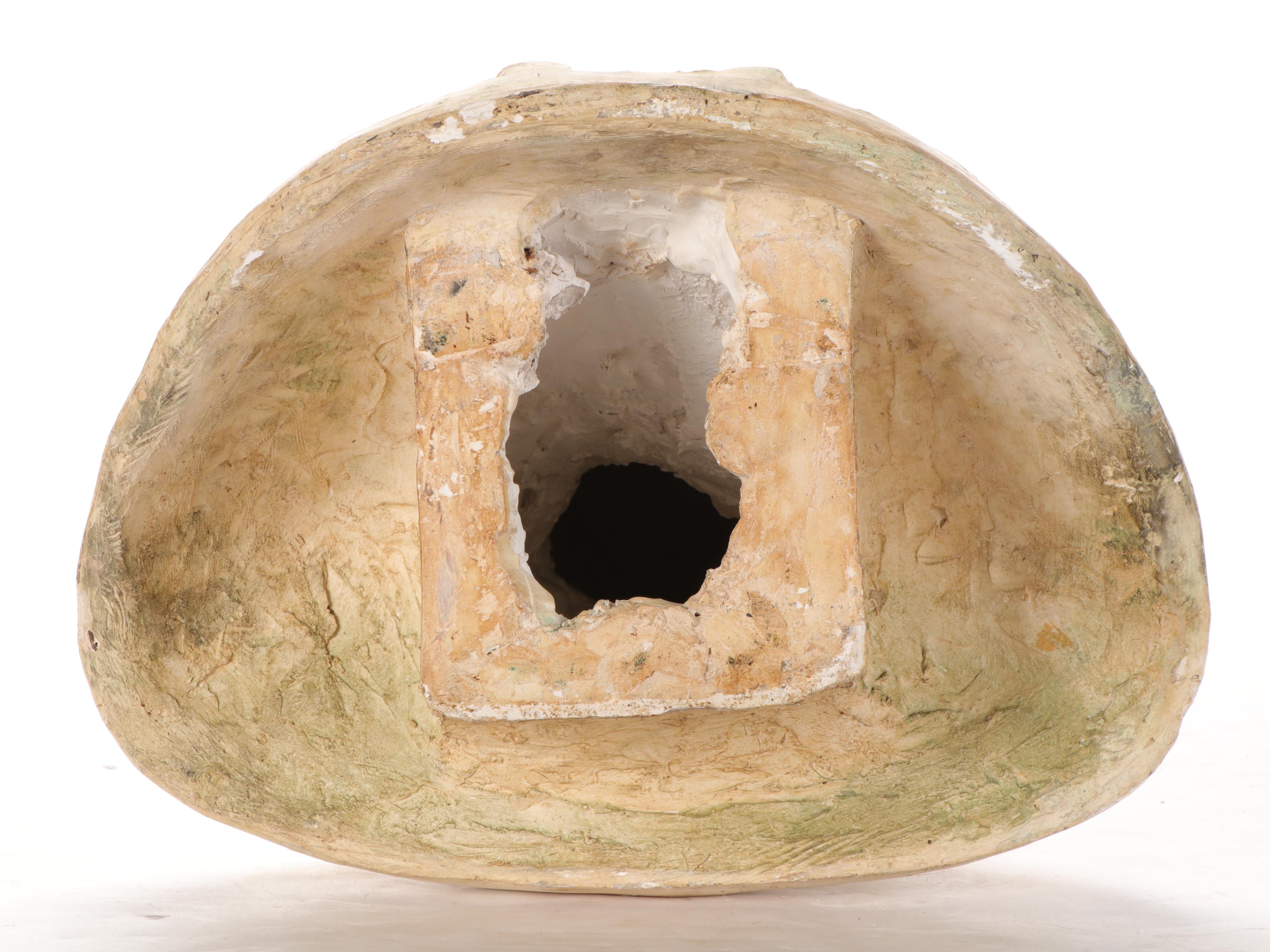 Plaster Cast Sculptural Bust of Man Wearing Suit