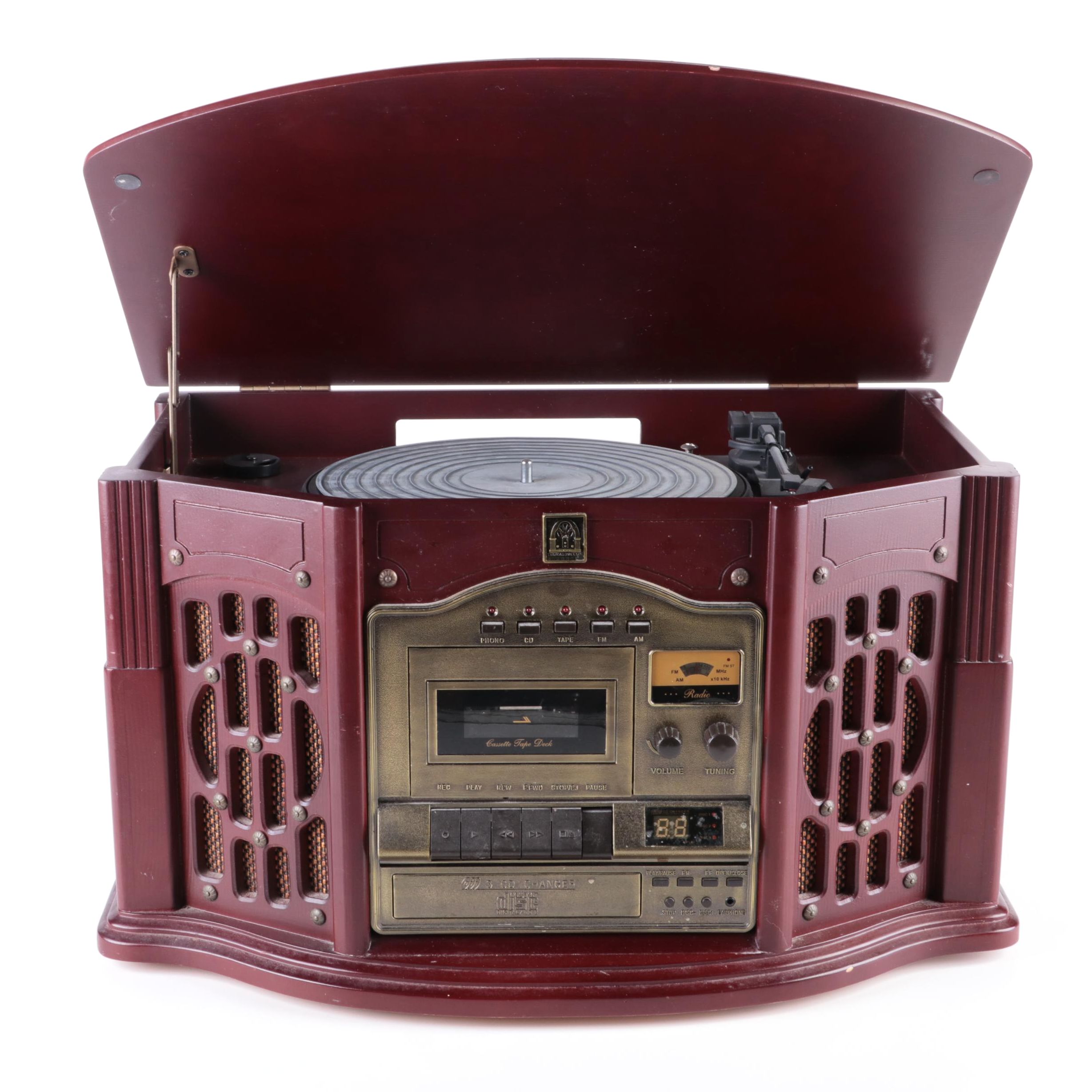 Thomas Pacconi Handpainted Phonograph with CD and Cassette Player