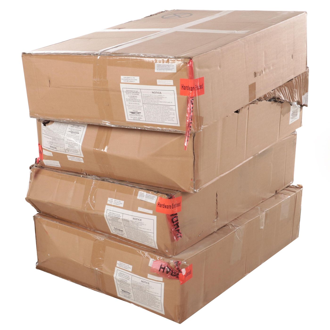 Four Hearth & Hand with Magnolia Upholstered Natural Wood Slipper Dining Chairs