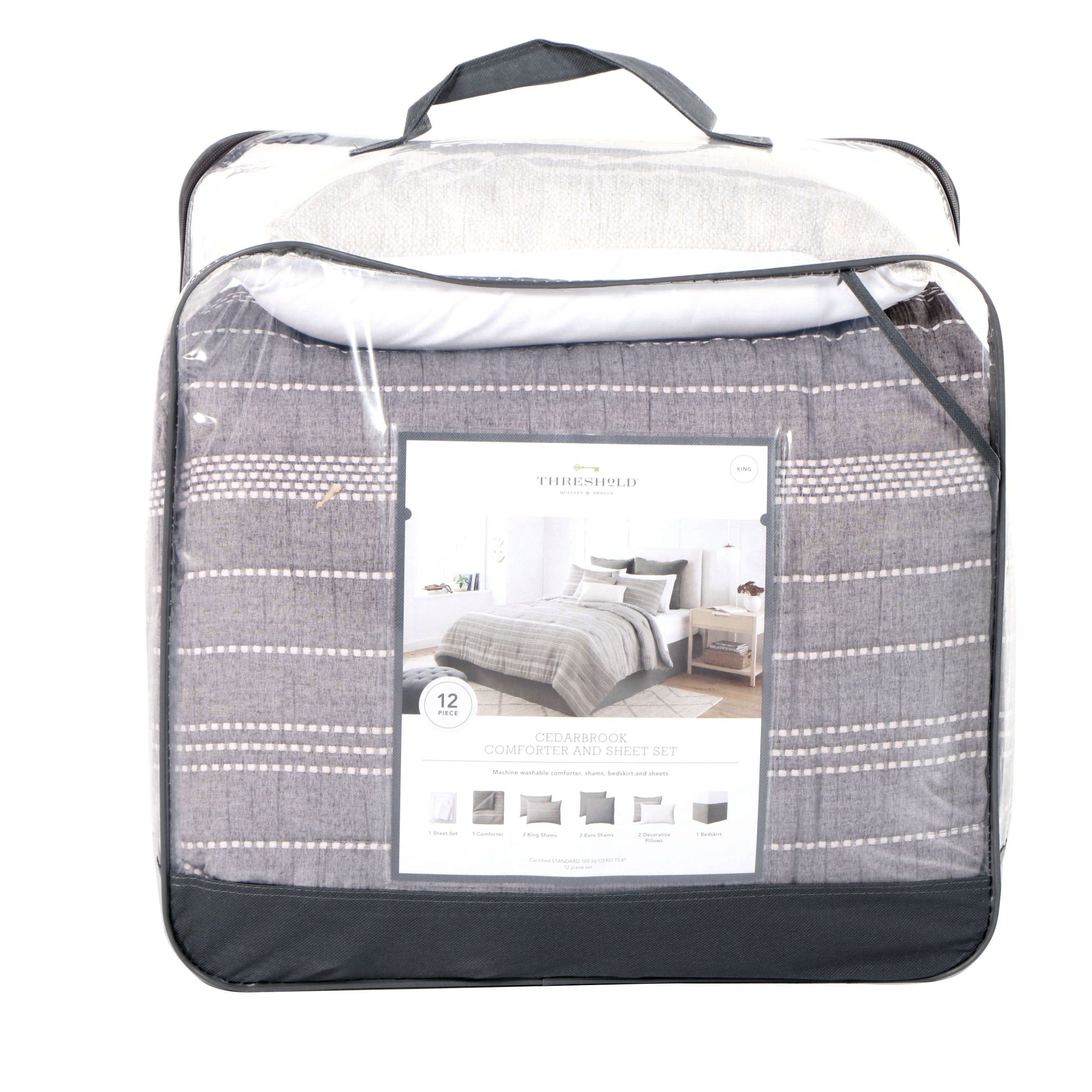 Threshold "Cedarbrook" Twelve-Piece King Size Comforter and Sheet Set