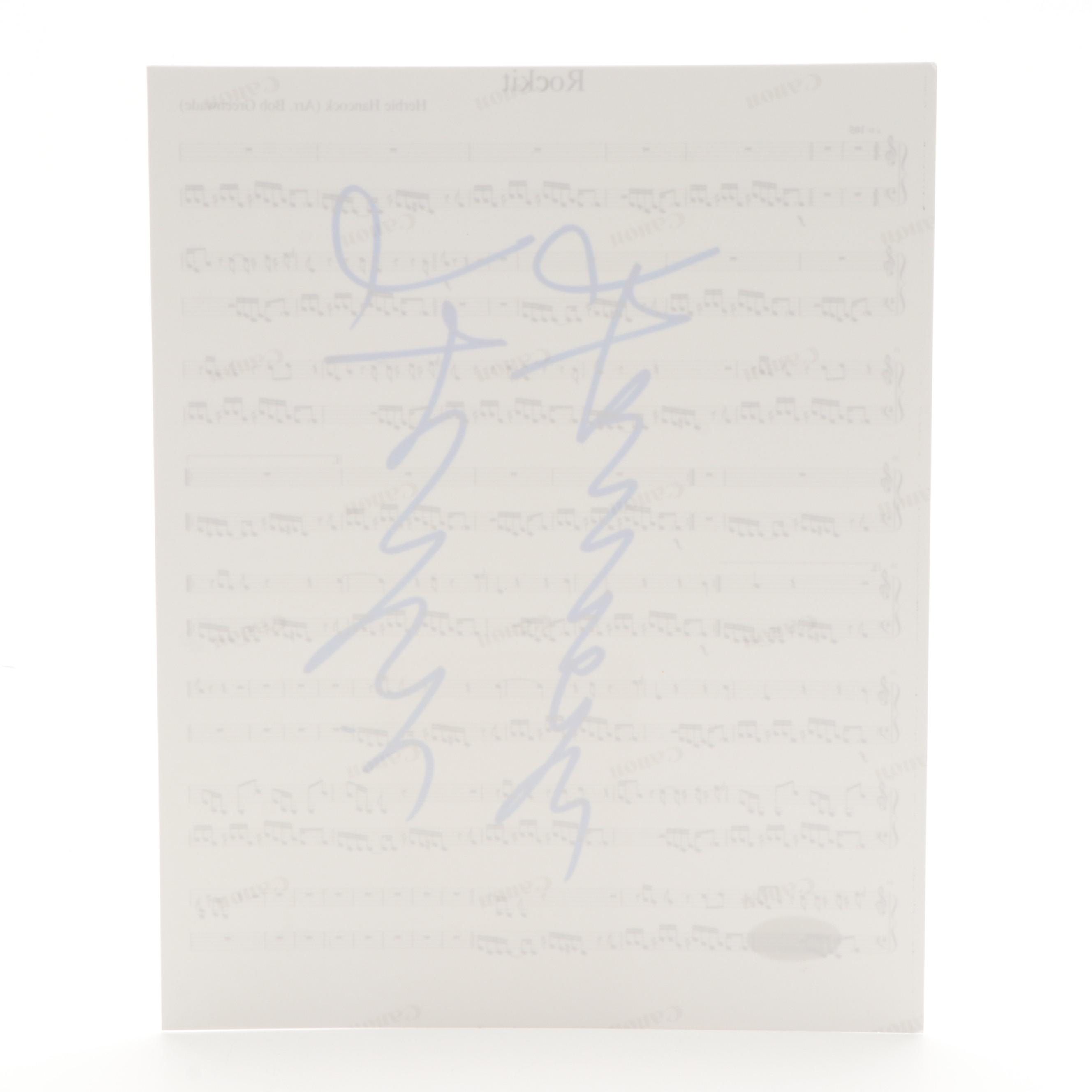 Herbie Hancock Signed Sheet Music