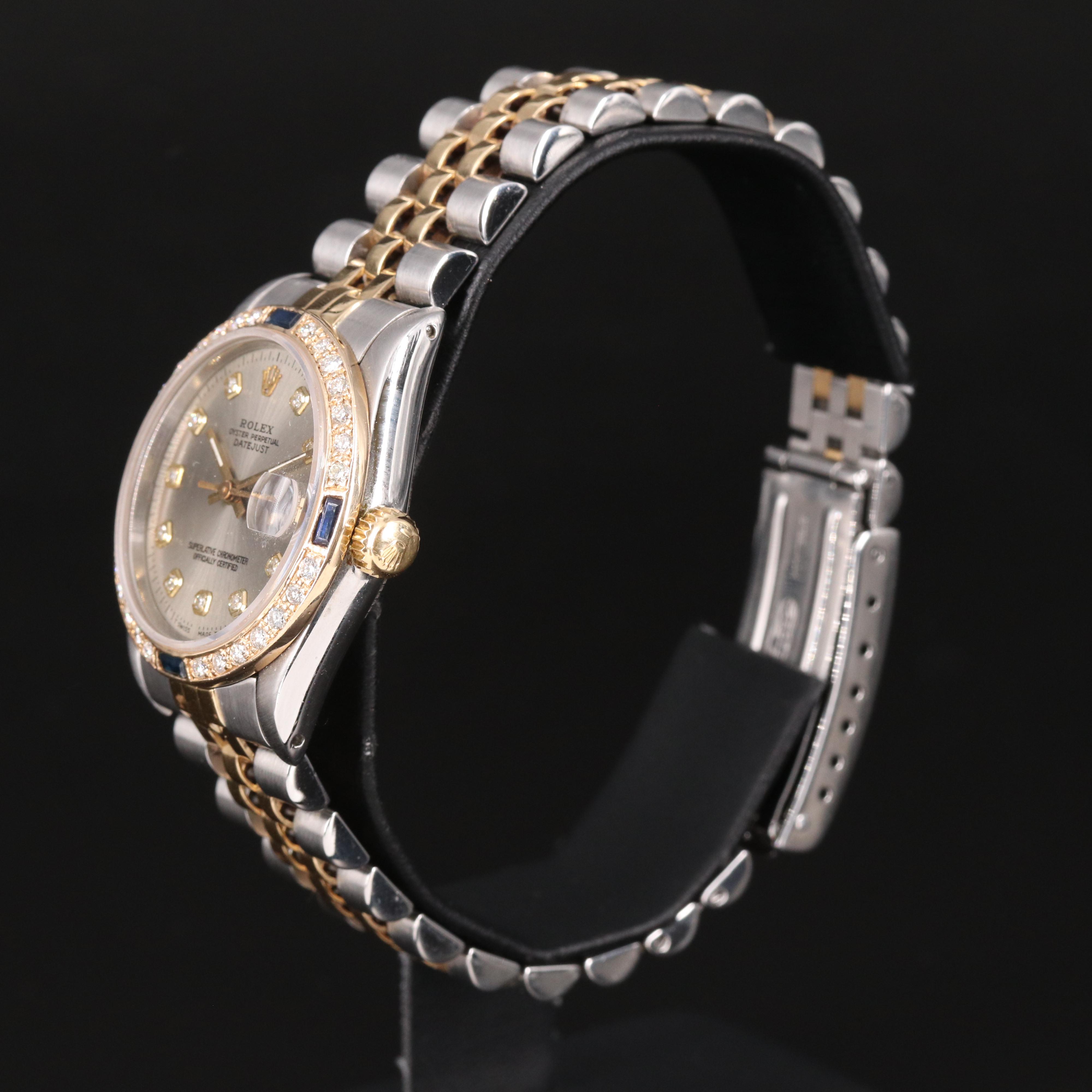 1984 Rolex Datejust Diamond Dial and Bezel with Sapphire Automatic Watch