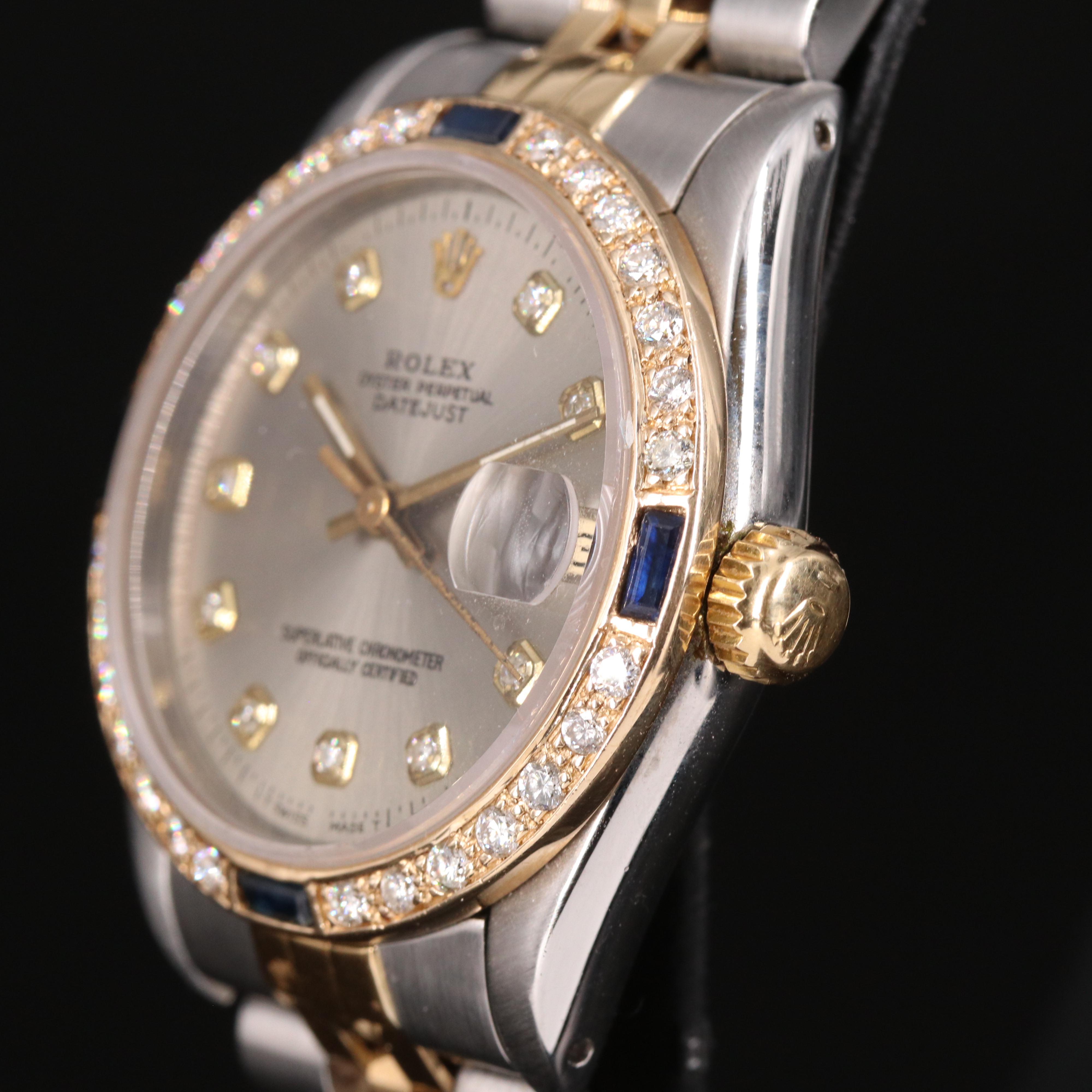 1984 Rolex Datejust Diamond Dial and Bezel with Sapphire Automatic Watch